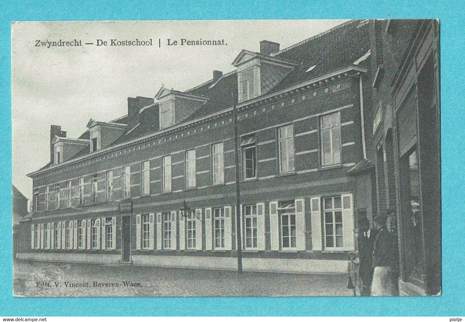 * Zwijndrecht (Antwerpen - Anvers) * (Edit V. Vincent, Beveren Waes) De Kostschool, Le Pensionnat, école, Animée - Zwijndrecht