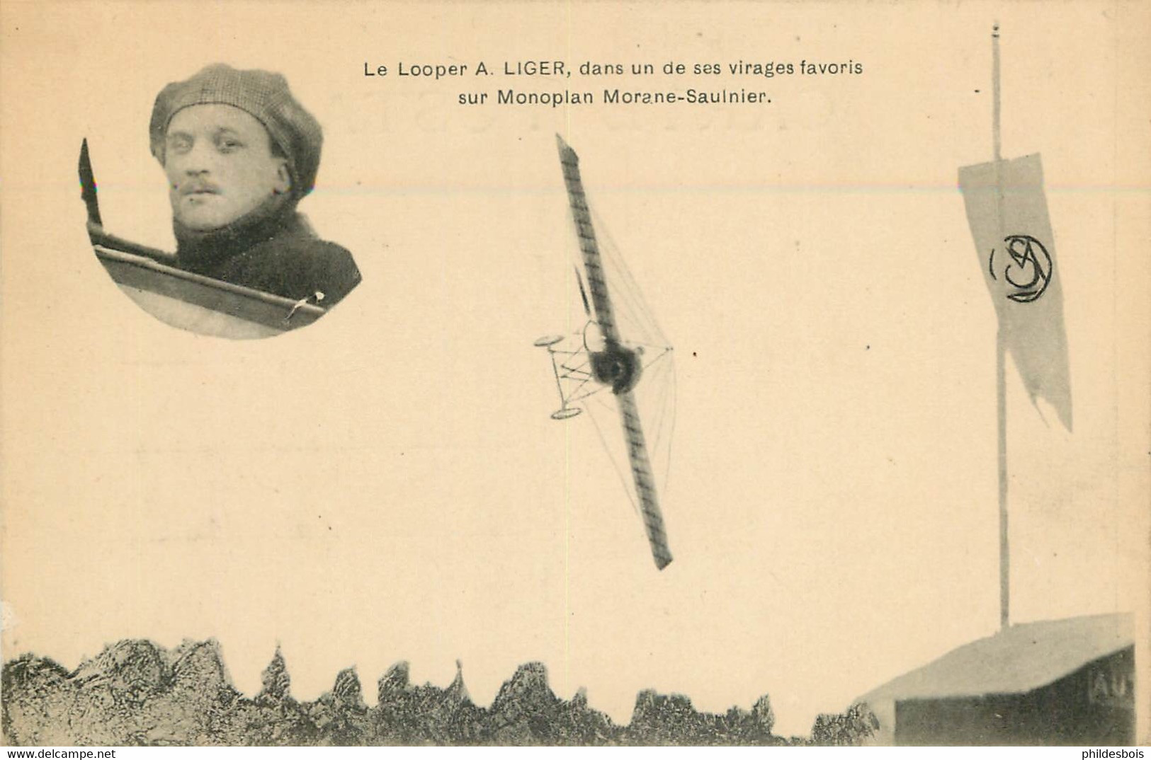 AVIATION Le Looper A.LIGER Sur Monoplan Morane Saulnier - 1914-1918: 1ère Guerre