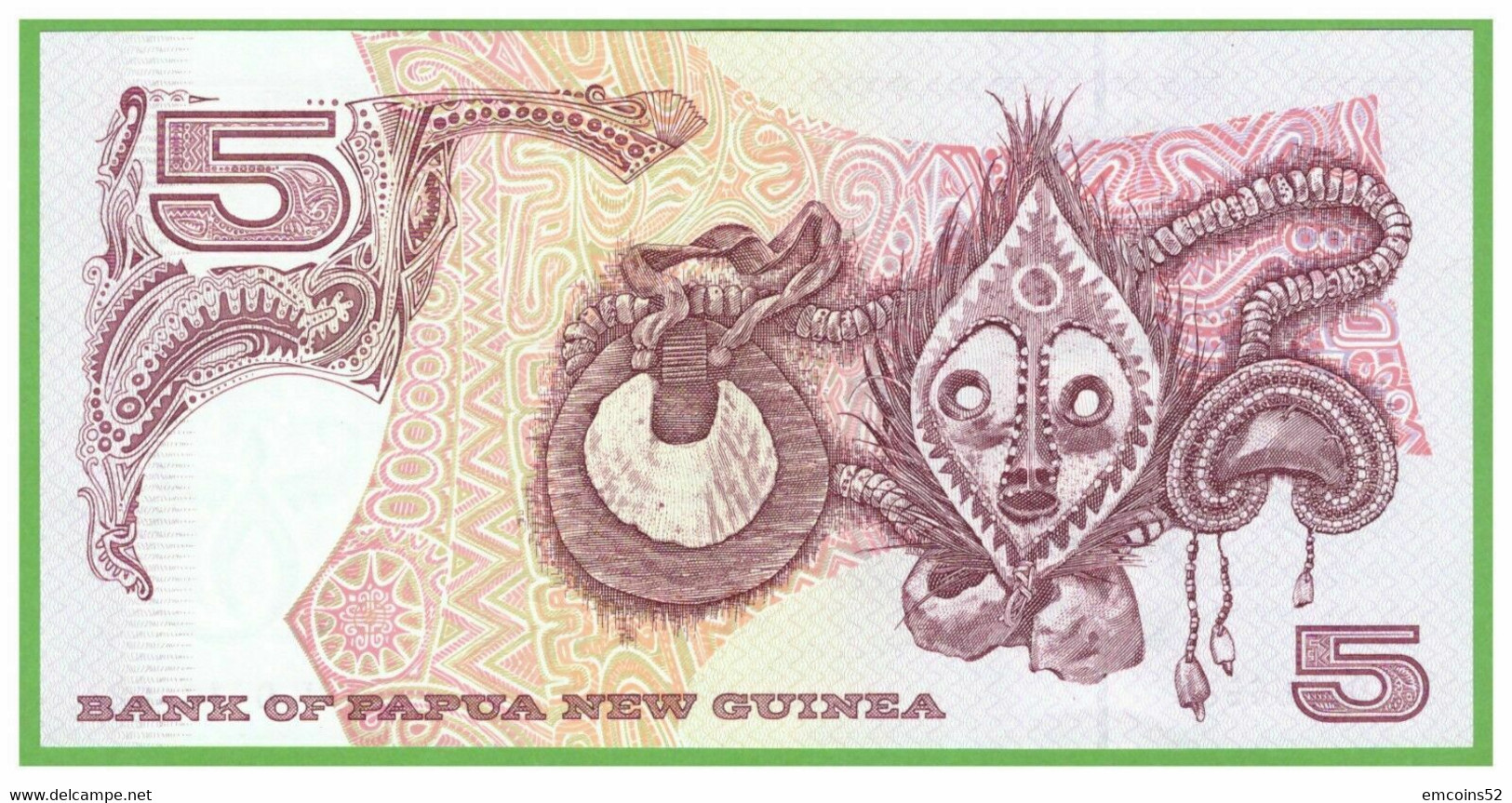 PAPUA NEW GUINEA 5 DOLLARS 2000  P-13c  UNC - Papouasie-Nouvelle-Guinée