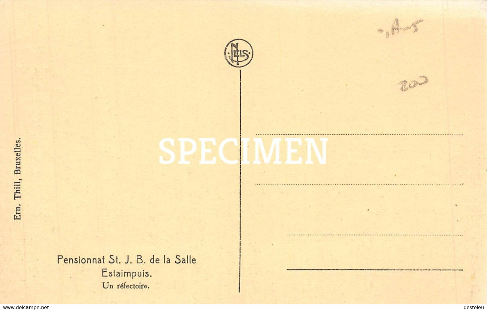 Pensionnat St. J.B.  De La Salle - Un Réfectoire -  Estaimpuis - Estaimpuis