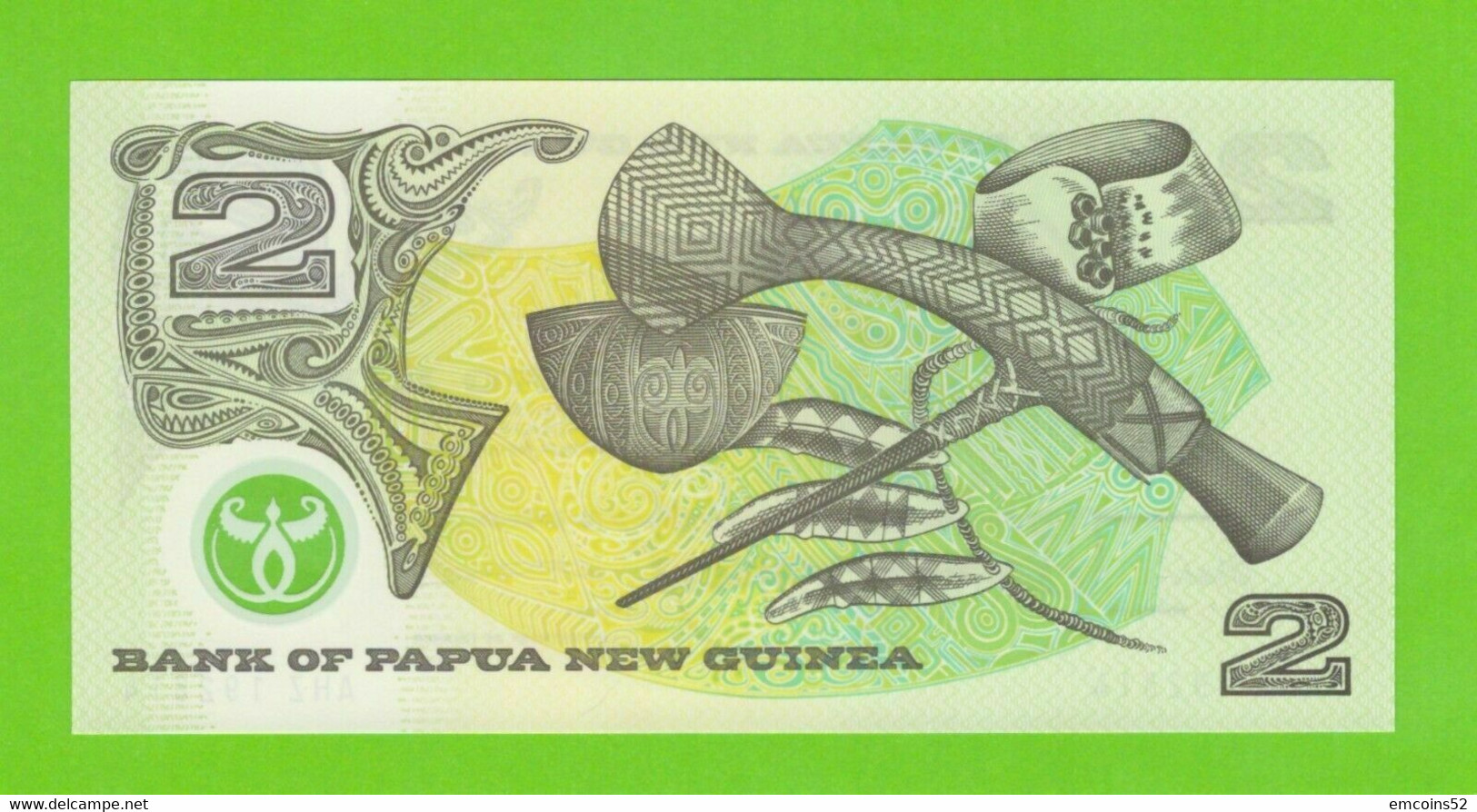 PAPUA NEW GUINEA 2 DOLLARS 1996  P-16a  UNC  RARE - Papua Nuova Guinea