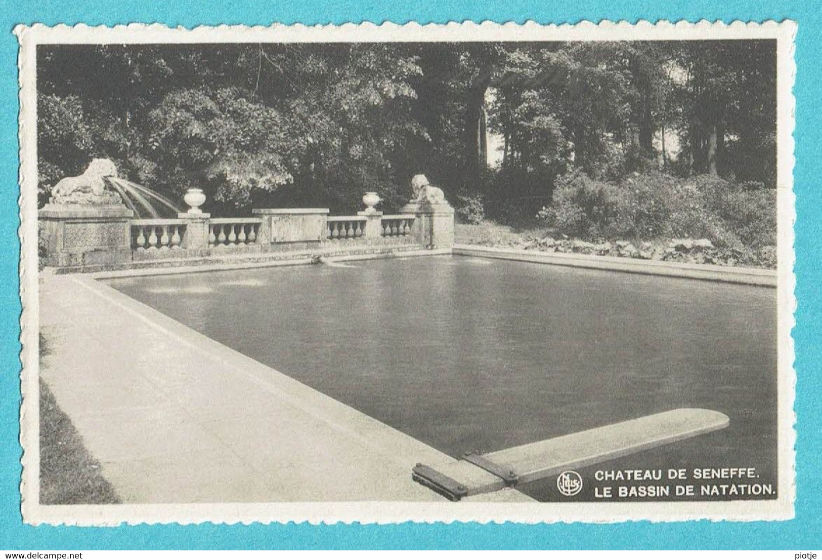 * Seneffe (Hainaut - La Wallonie) * (Nels, Edit Papeterie Laurent) Chateau De Seneffe, Bassin De Natation, Piscine, Old - Seneffe