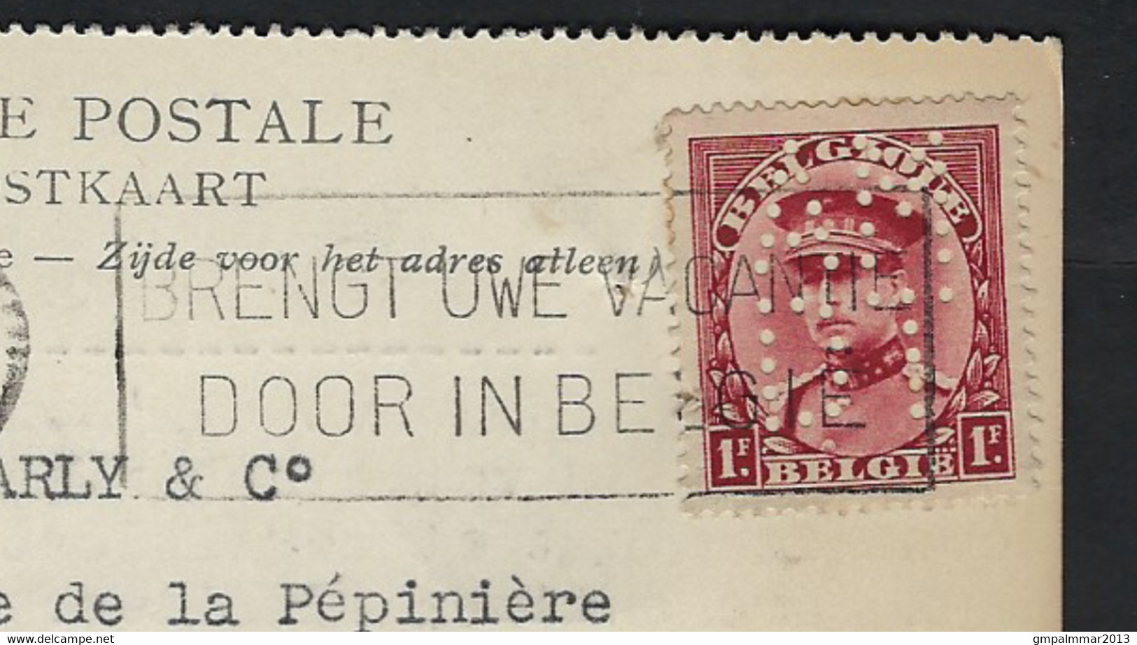 PERFIN / PERFO KEPI Perforé A.M.D.T. (Agence Maritime De Keyser Thornton) ; Staat + Details Zie 3 Scans ! LOT 163 - 1909-34