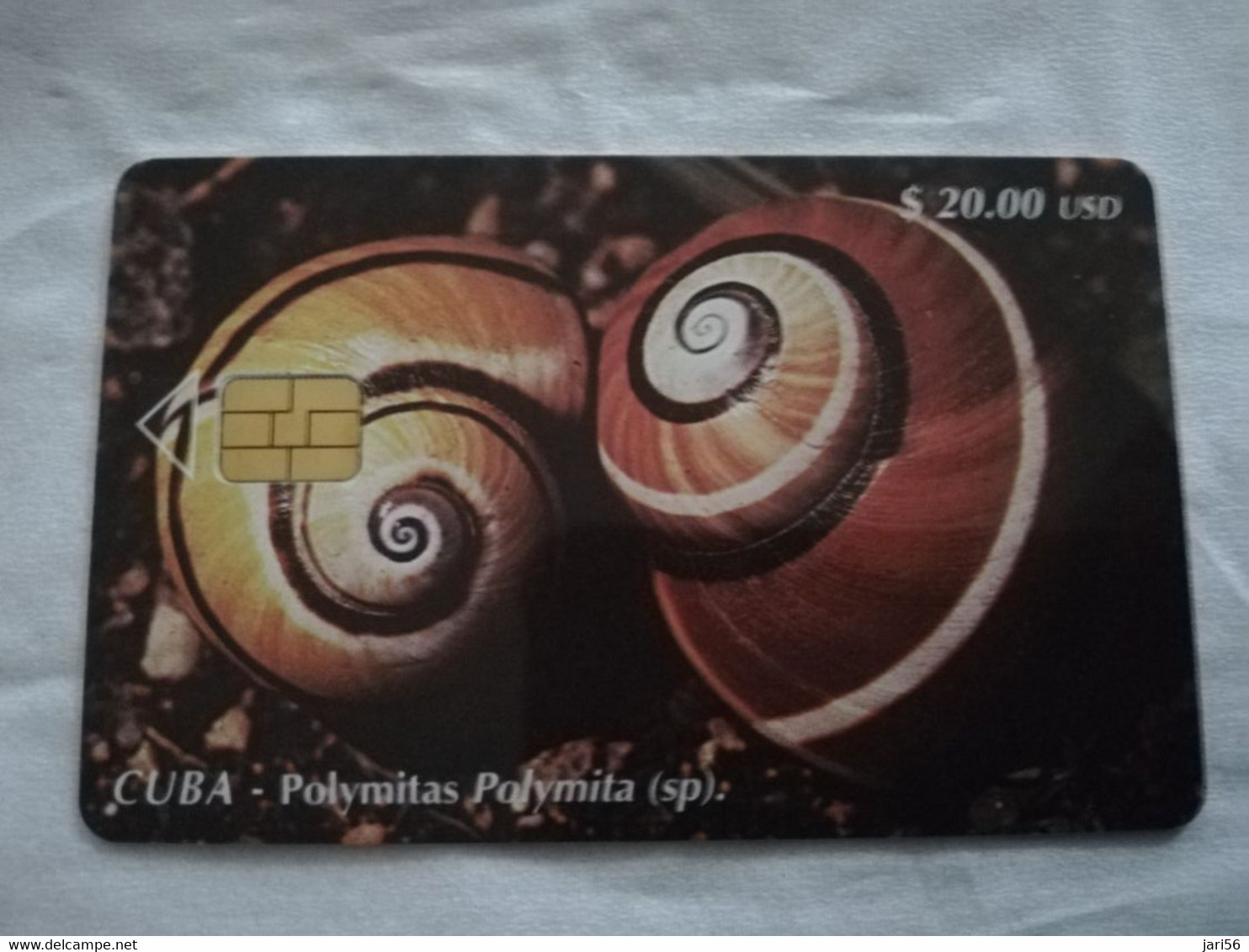 CUBA $20,00 CHIPCARD   POLYMITAS POLYMITA SP  /SNAIL       Fine Used Card  ** 6802** - Cuba