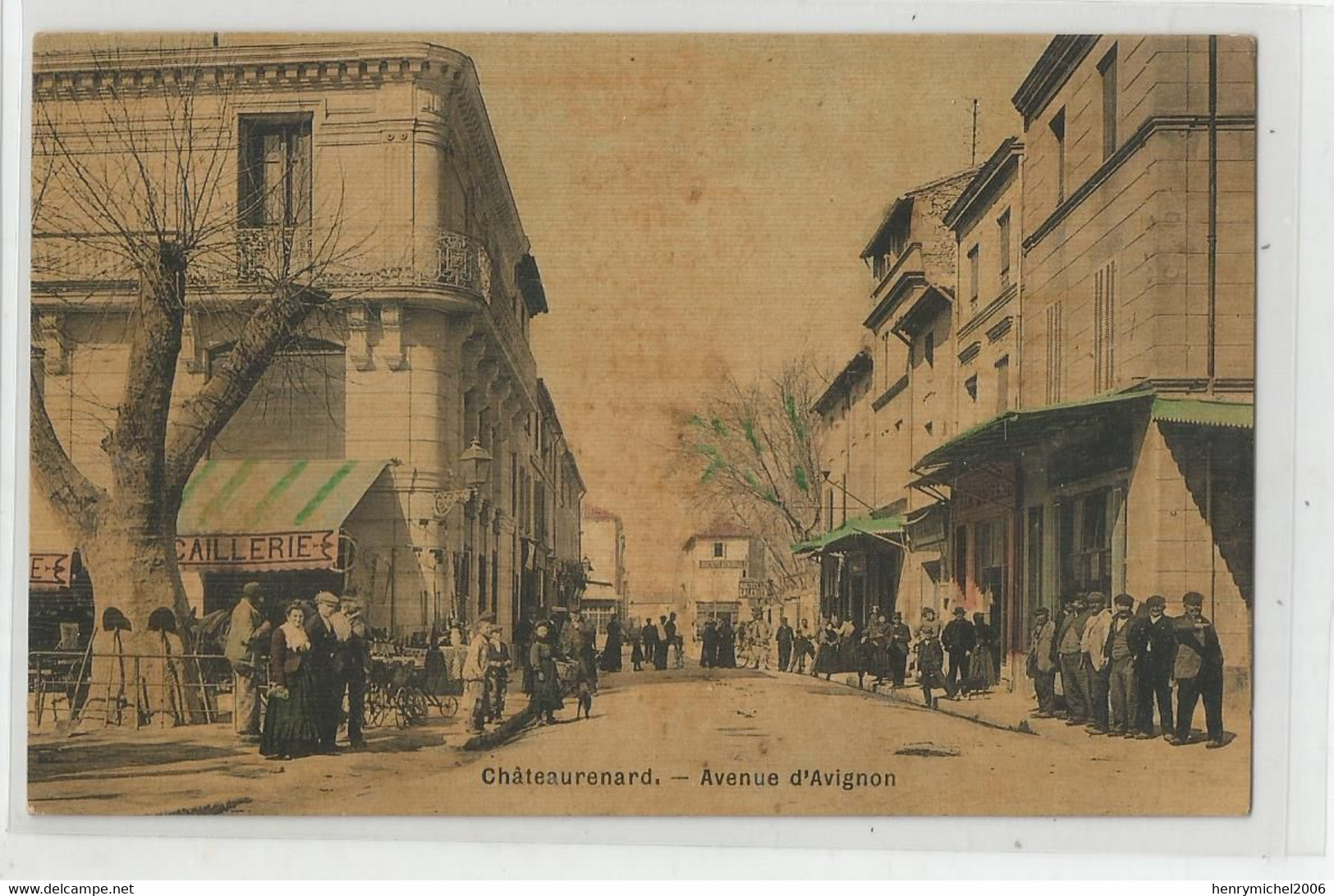 13 Chateaurenard Avenue D'avignon Animée Carte Toilée 1913 - Chateaurenard