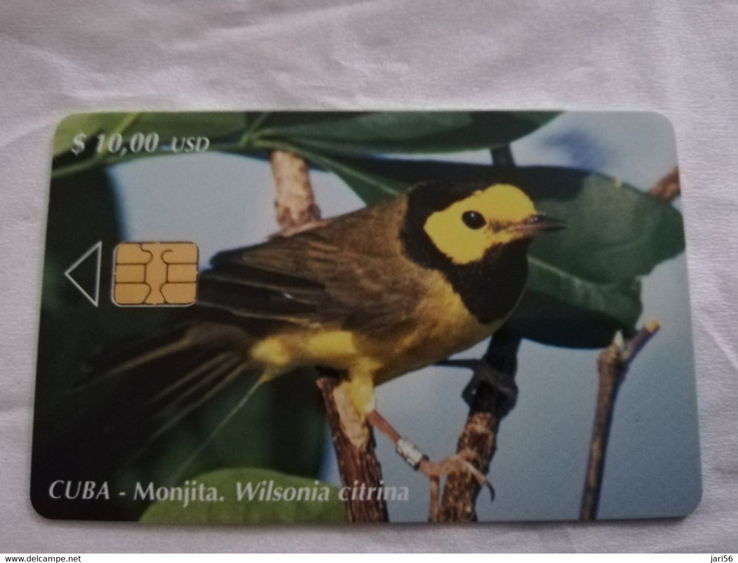 CUBA $10,00   CHIPCARD   MONJITA WILSONIA CITRINA             Fine Used Card  ** 6825** - Cuba