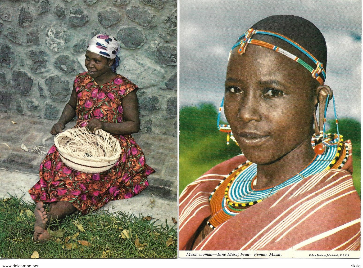 African Women. 2 Postcards. A-2555 - Personnages