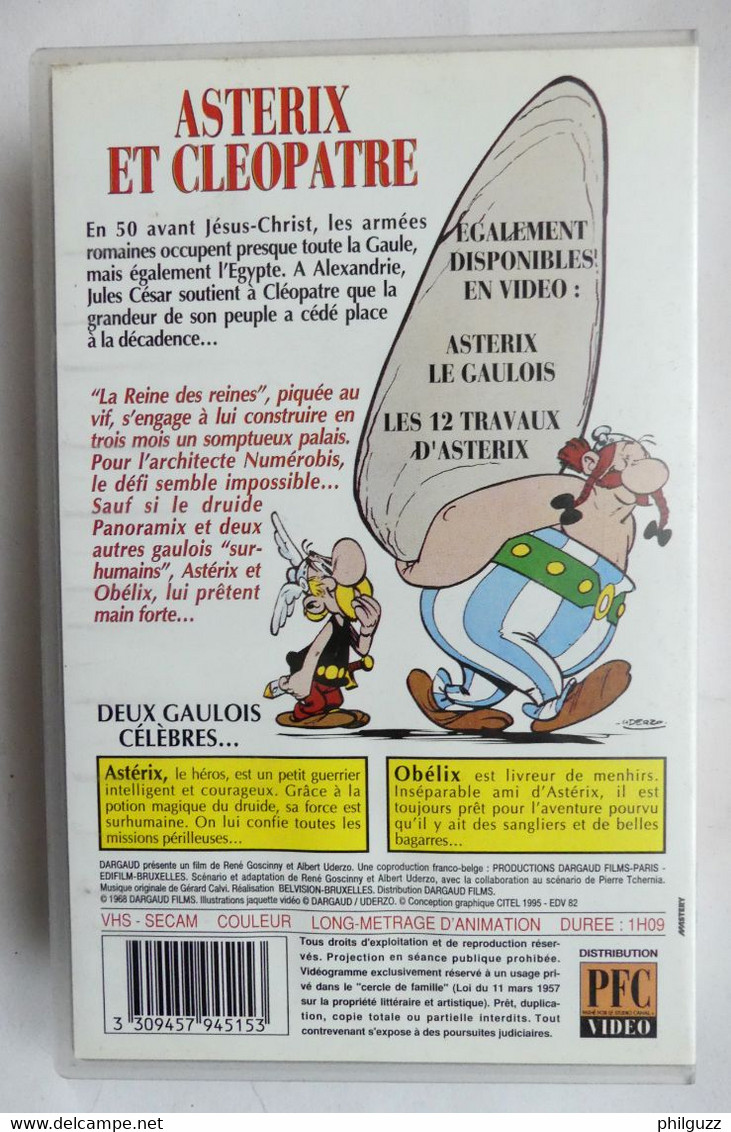 K7 CASSETTE Video VHS CITEL ASTERIX ET CLEOPATRE 1995  (voir Photos) - Dessins Animés