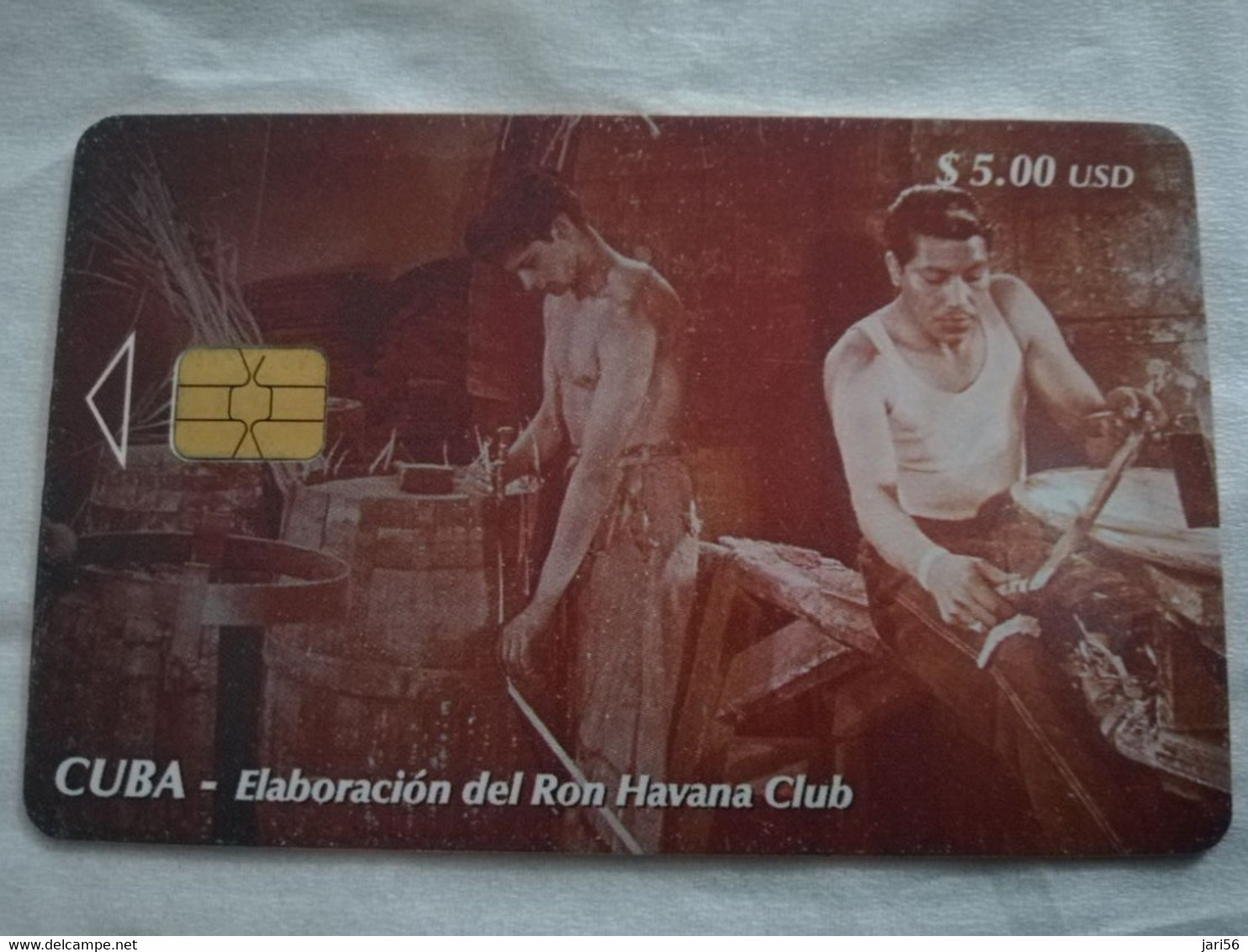 CUBA $5,00   CHIPCARD   ELABORACION DEL RON HAVANA CLUB               Fine Used Card  ** 6830** - Cuba