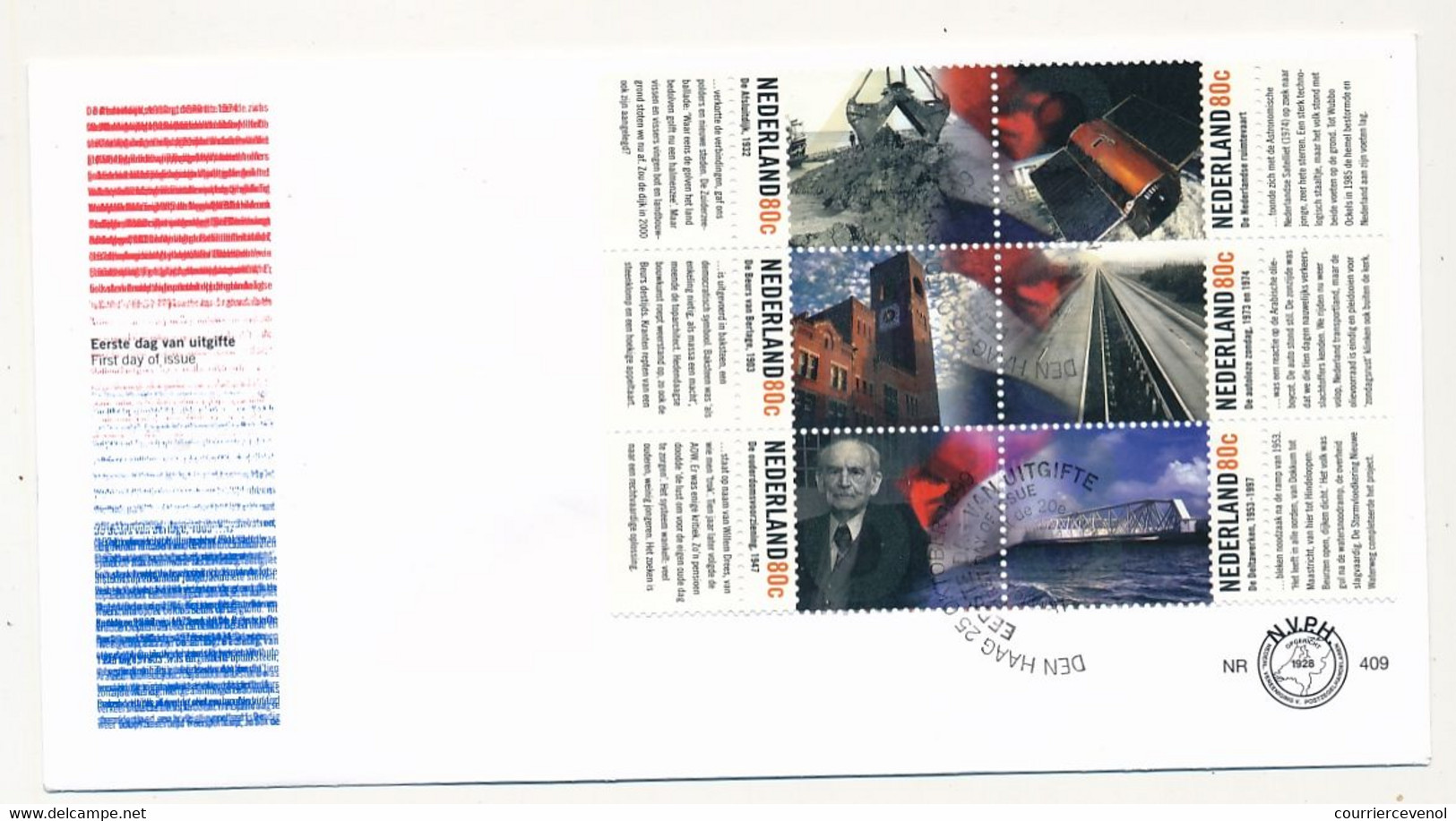 PAYS BAS - 2 Enveloppes FDC - "Highlights Of The 20th Century" - Evèvements Du 20eme Siècle - 25 Octobre 1999 - FDC
