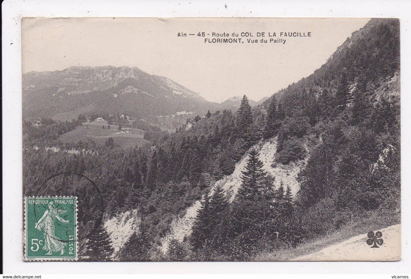 CP 01 Route Du Col De La Faucille Florimond Vue Du Pailly - Gex