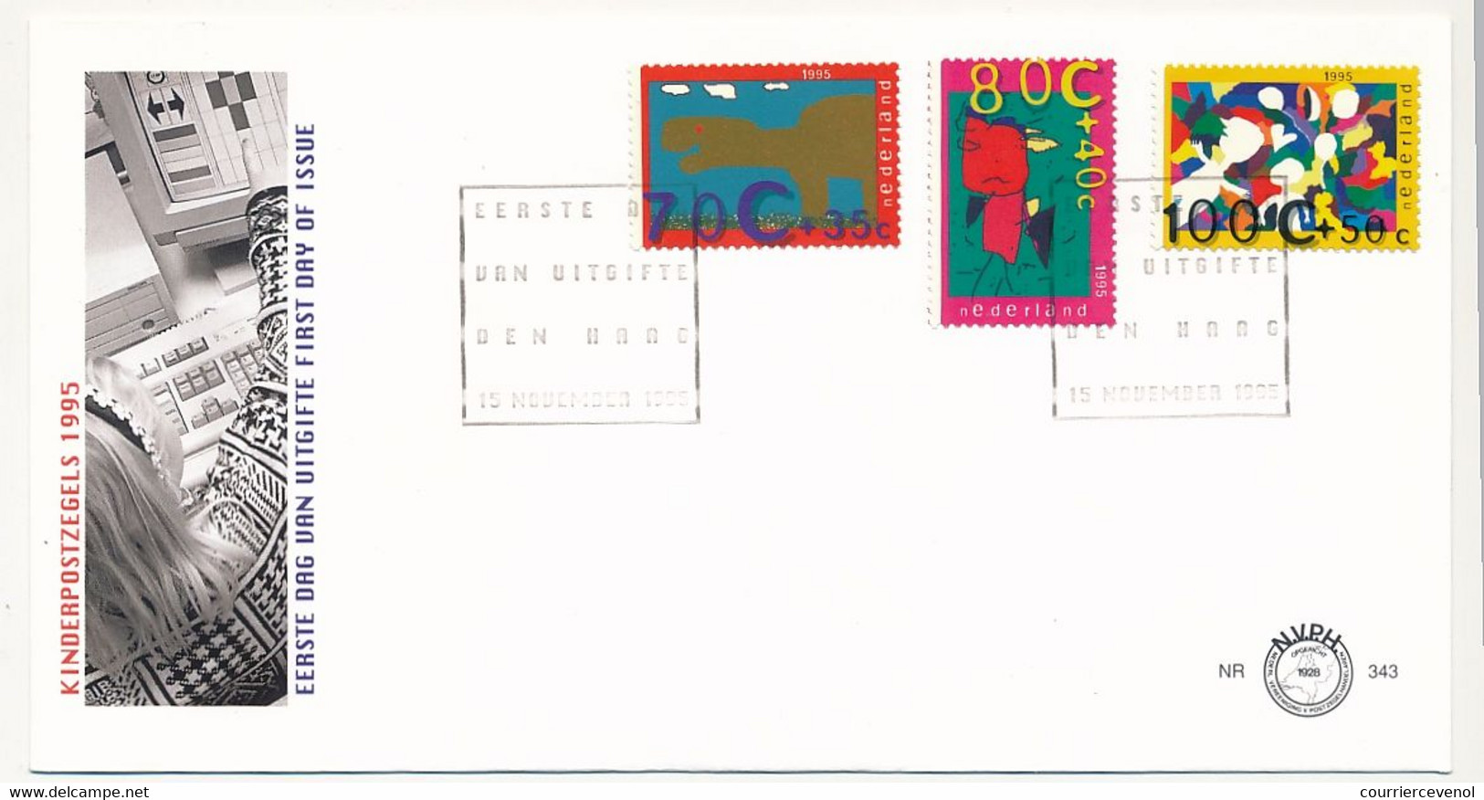 PAYS BAS - 2 Enveloppes FDC -"Child Series - Child And Fantasy" -Enfance Et Fantaisie - 15 Novembre 1995 - FDC