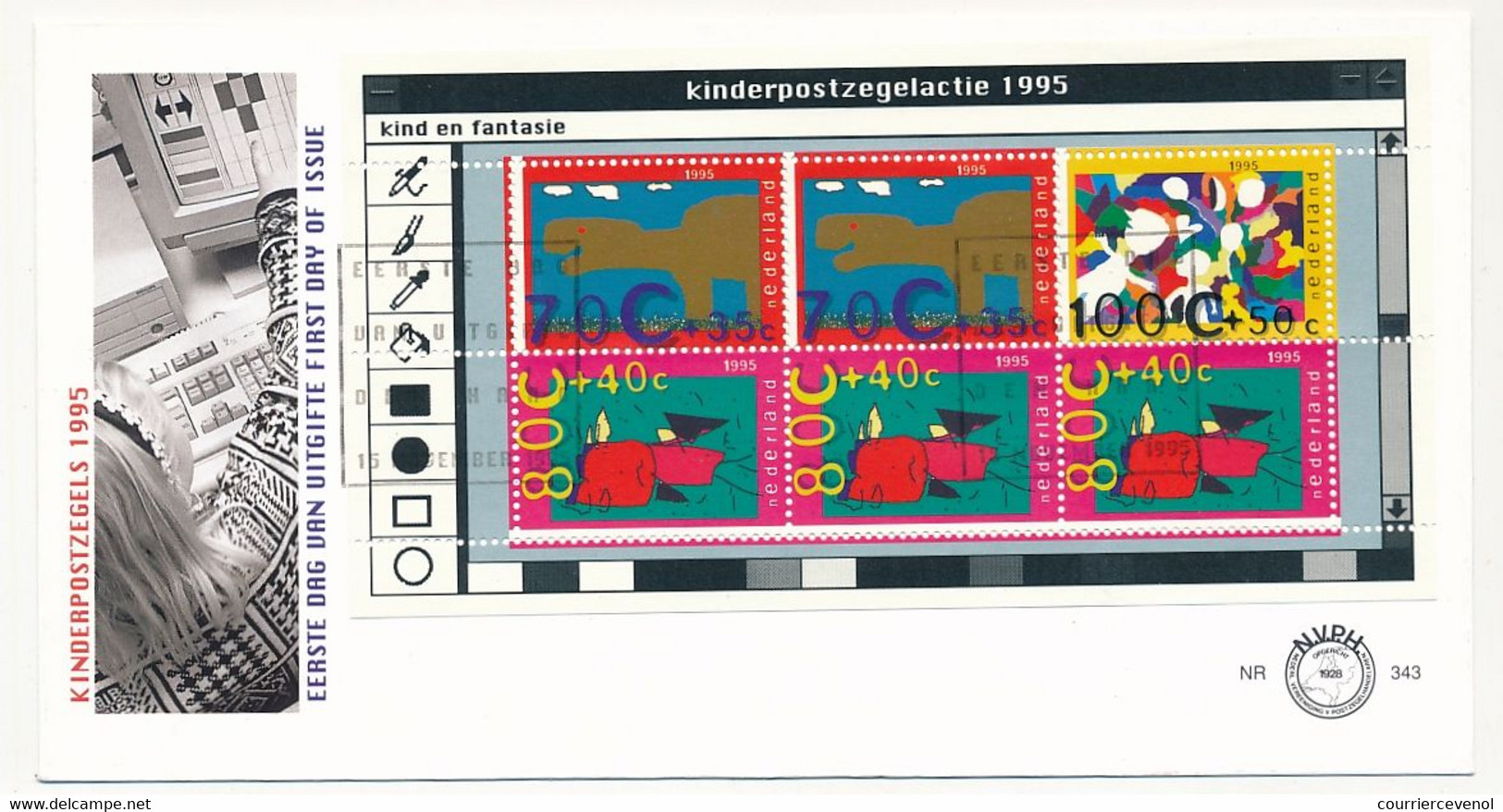 PAYS BAS - 2 Enveloppes FDC -"Child Series - Child And Fantasy" -Enfance Et Fantaisie - 15 Novembre 1995 - FDC