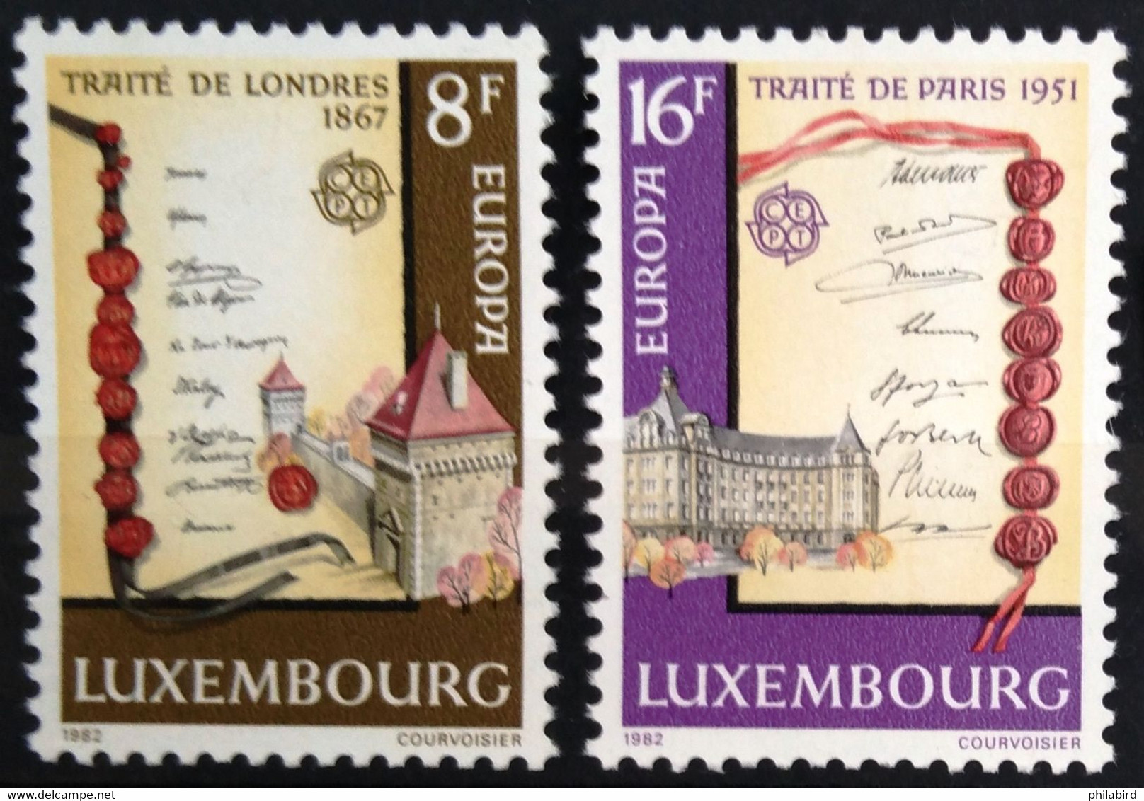 EUROPA 1982 - LUXEMBOURG                    N° 1002/1003                       NEUF* - 1982