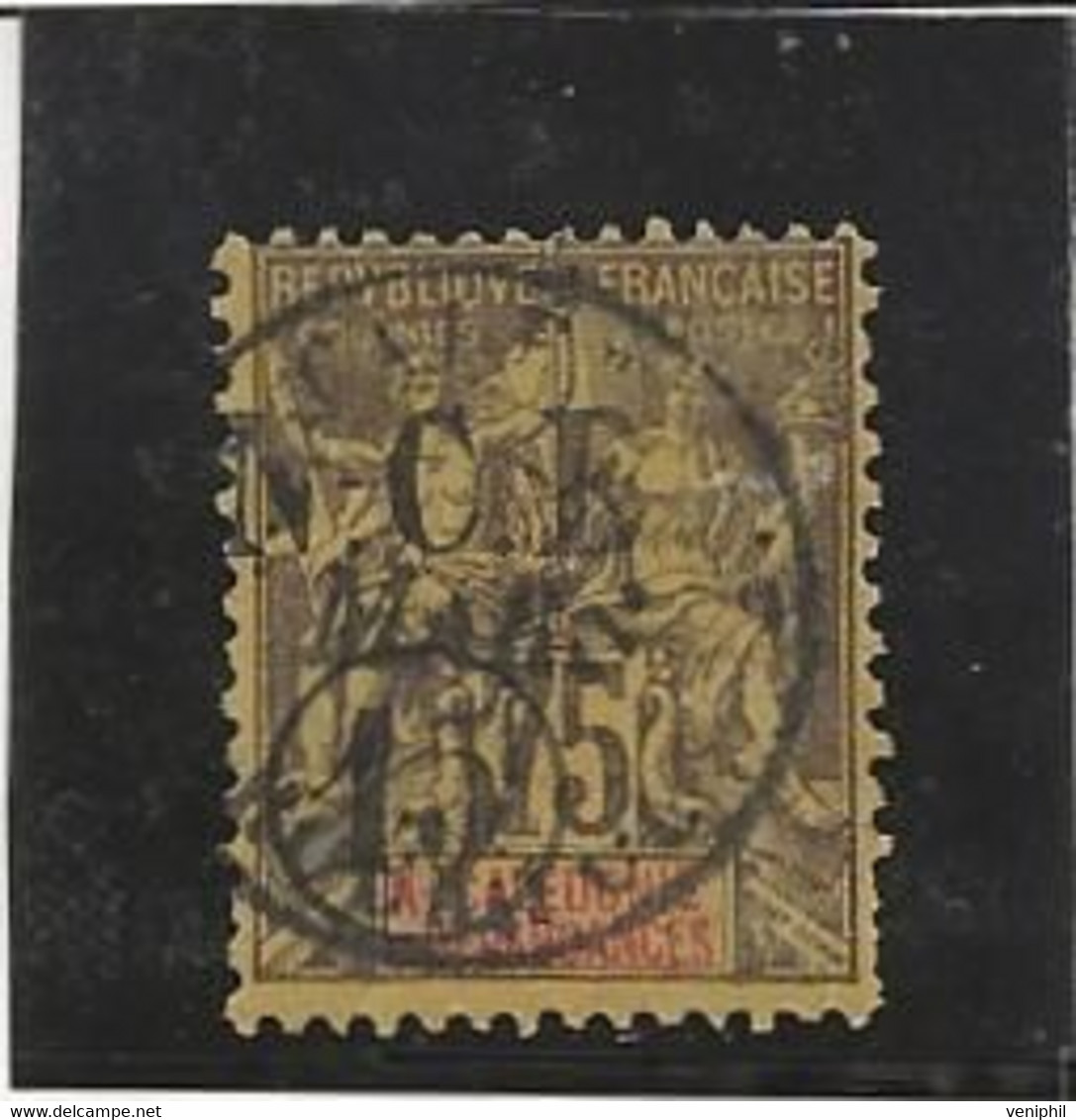 NOUVELLE-CALEDONIE - TIMBRE N° 57 OBLITERE - TB - ANNEE 1900-01- COTE : 22 € - Usati