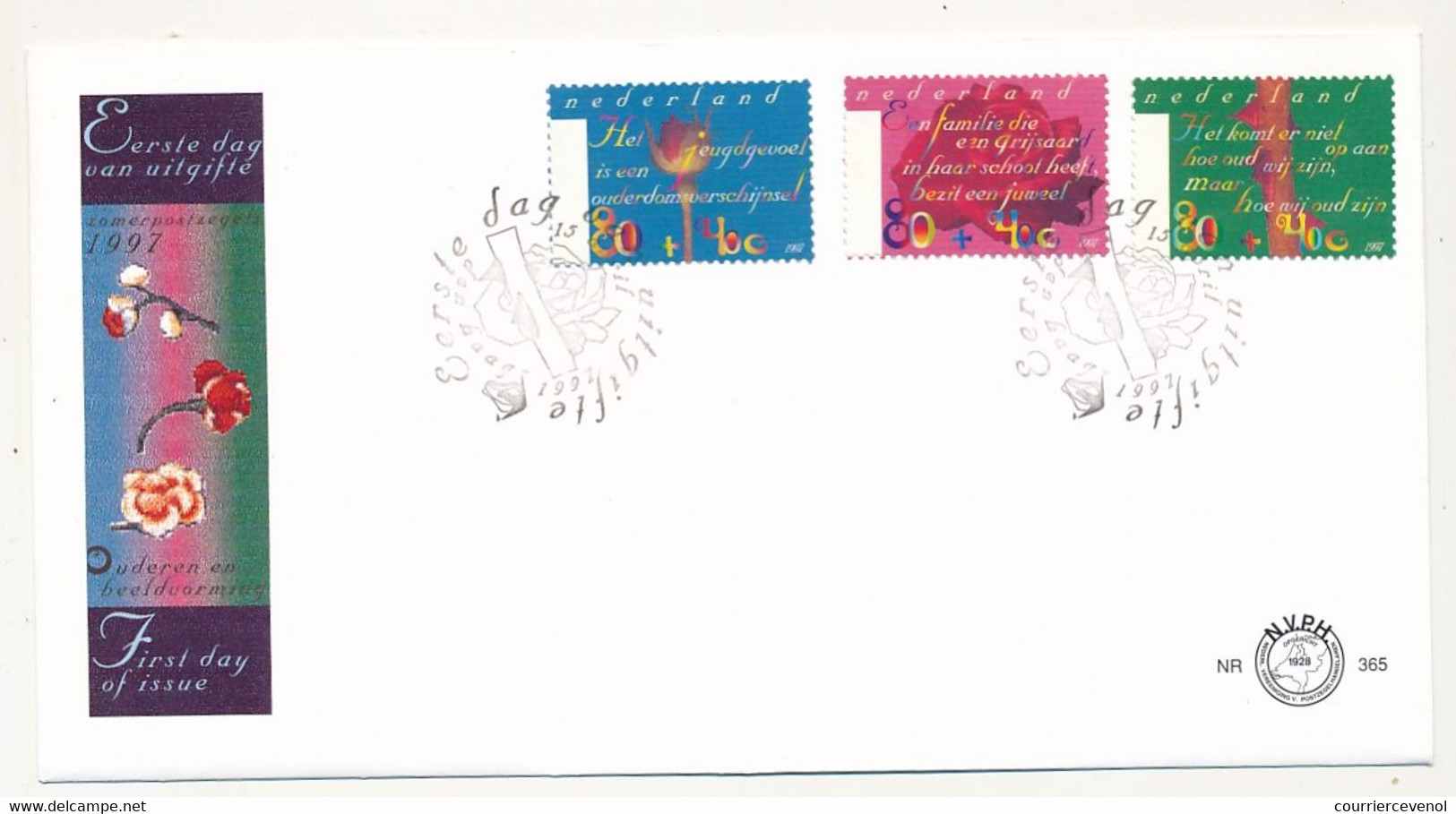 PAYS BAS - 2 Env. FDC -"Summerstamps - Elderly People And Representation" - Timbres D'été - 15 Avril 1997 - FDC