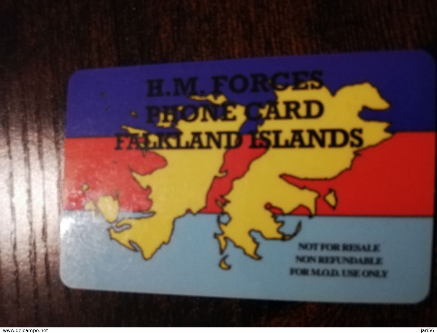 FALKLAND ISLANDS  10 POUNDS  MAP OF ISLANDS NO LOGO   PREPAID   **6849** - Falklandeilanden