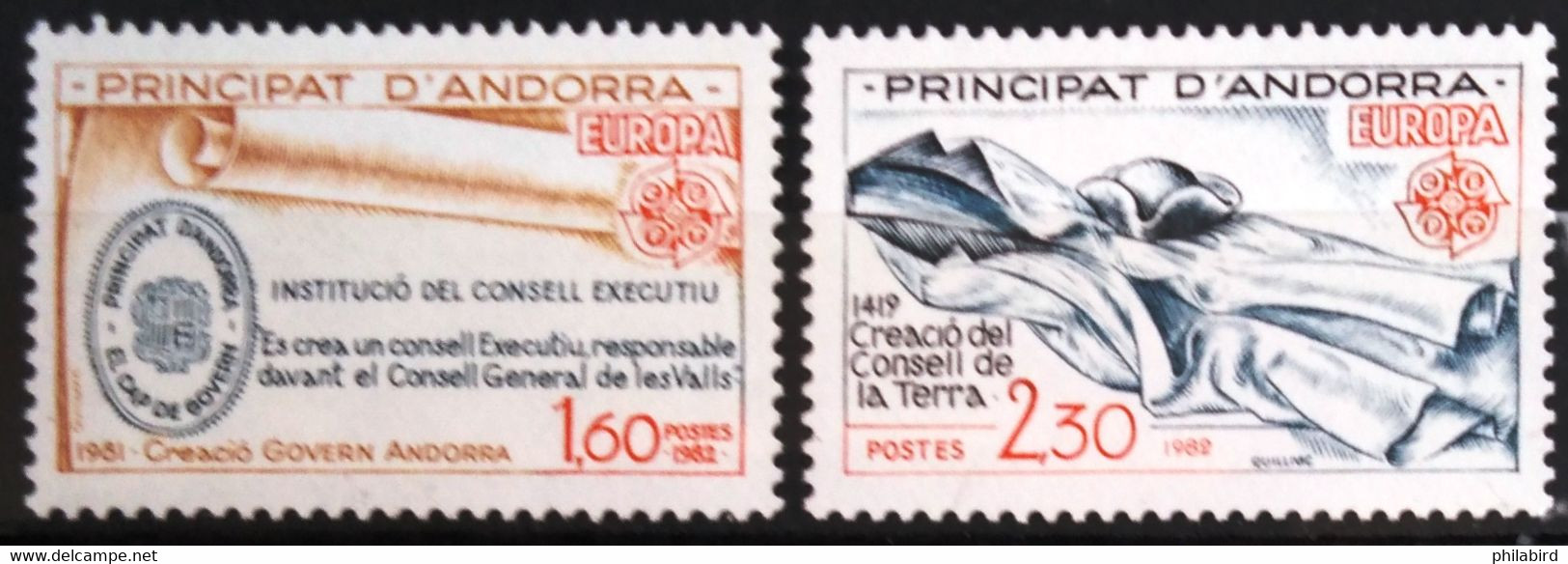 EUROPA 1982 - ANDORRE FRANCAIS                   N° 300/301                       NEUF** - 1982