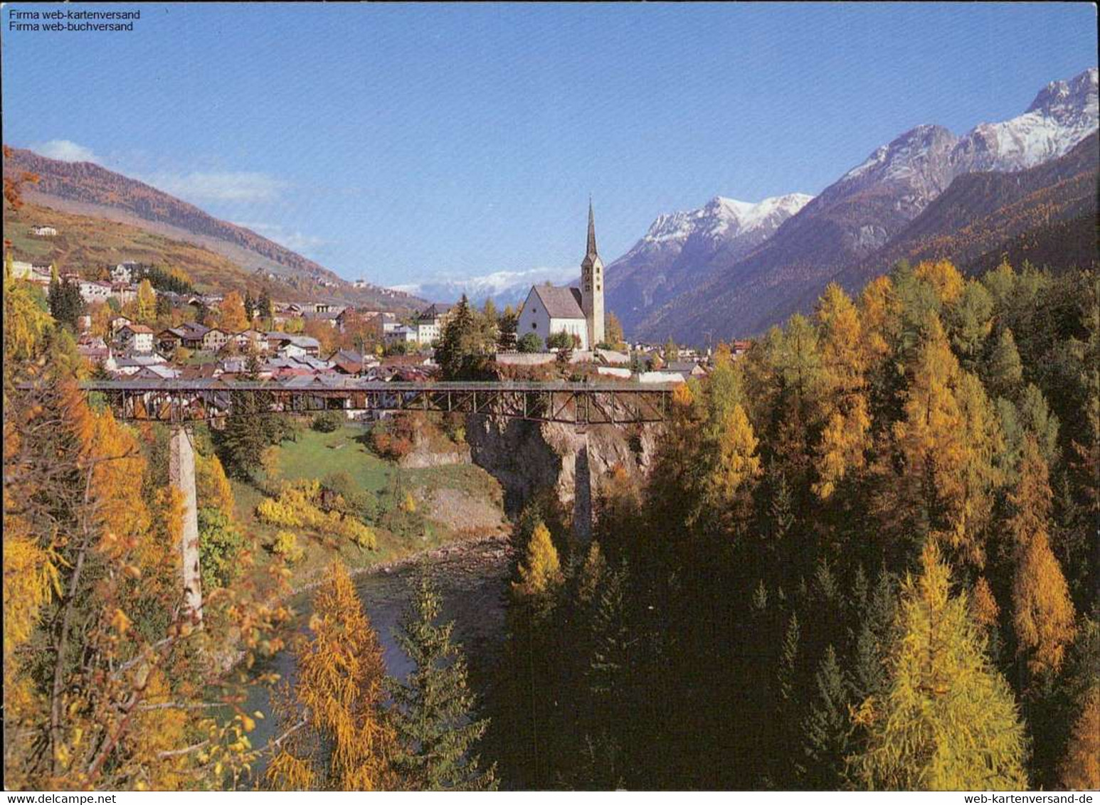 1106725  Innbrücke Mit Kirche Und Piz Lad, Bad Scuol - Scuol