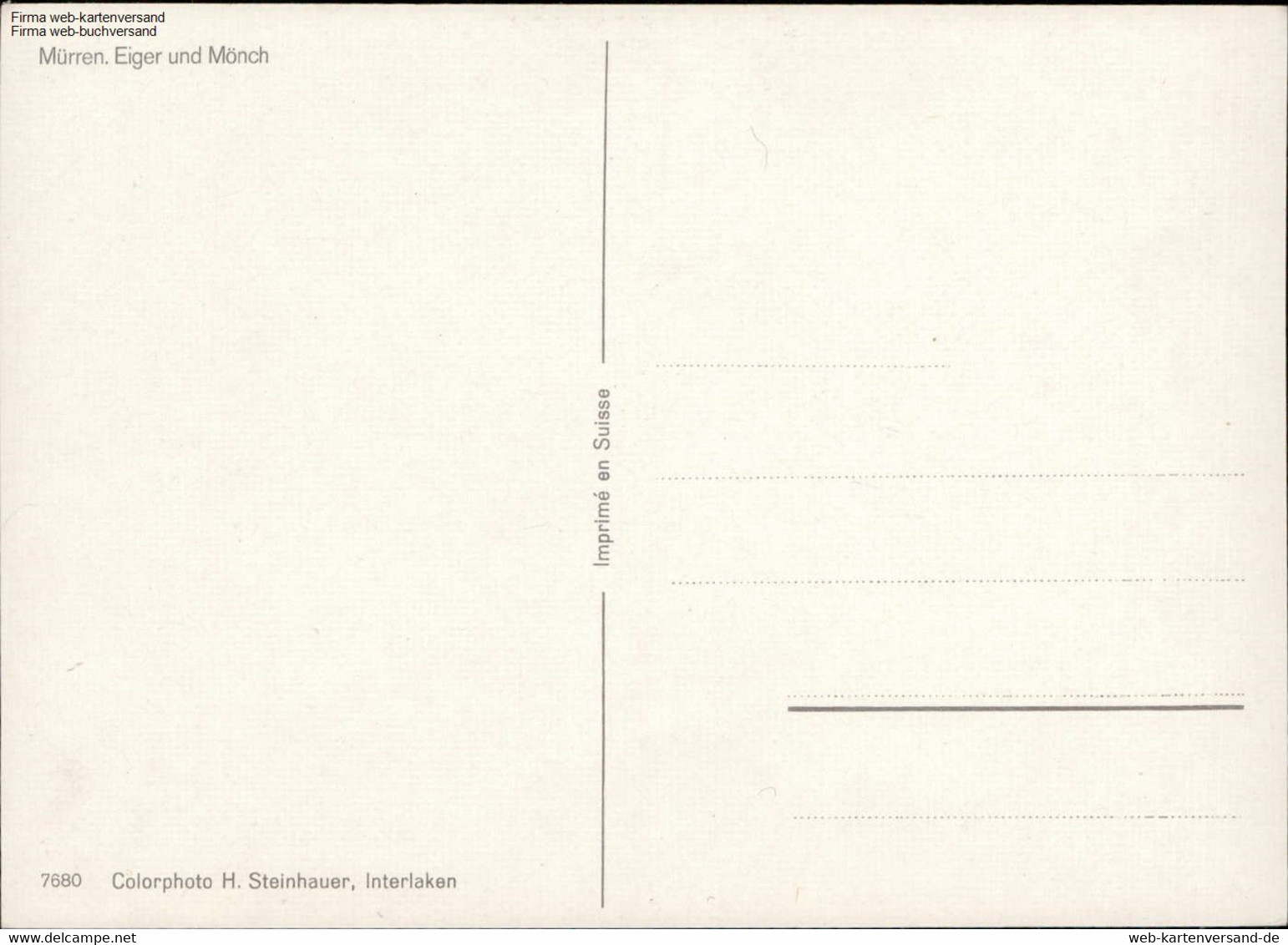 1106702  Mürren, Eiger Und Mönch - Mon