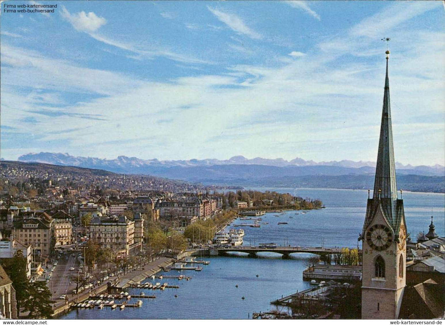 1106695  Zürich, Blick Vom St. Peterturm Aus Fraumünster, Bellevue, Quaibrücke - Bellevue