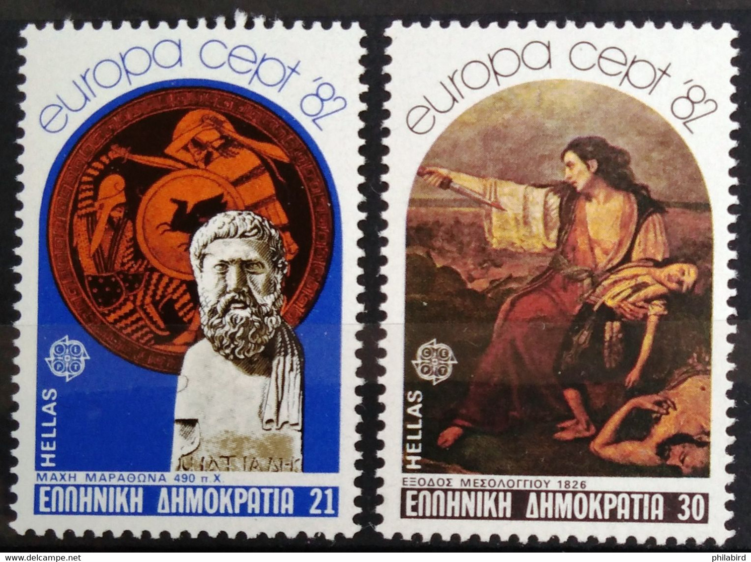 EUROPA 1982 - GRECE                  N° 1459/1460                       NEUF* - 1982