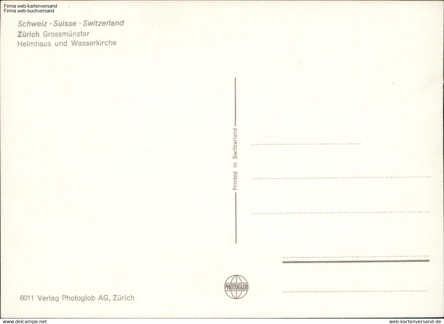 1107975  Zürich, Grossmünster, Helmhaus Und Wasserkirche - Elm