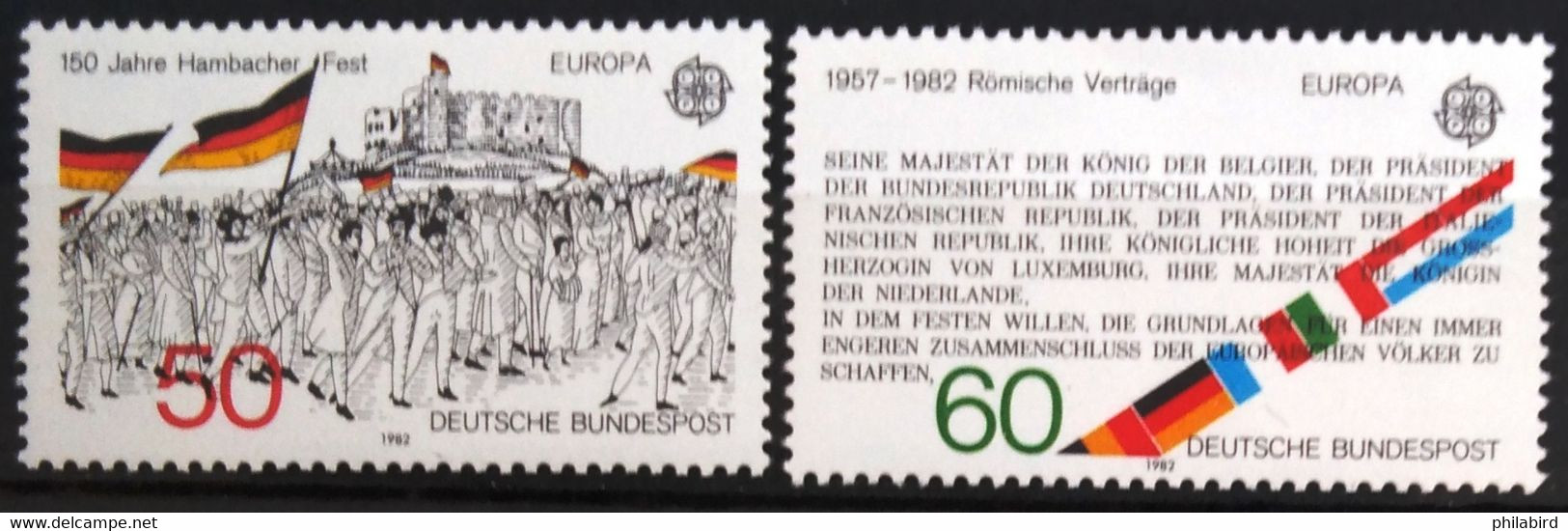 EUROPA 1982 - ALLEMAGNE                 N° 962/963                       NEUF** - 1982