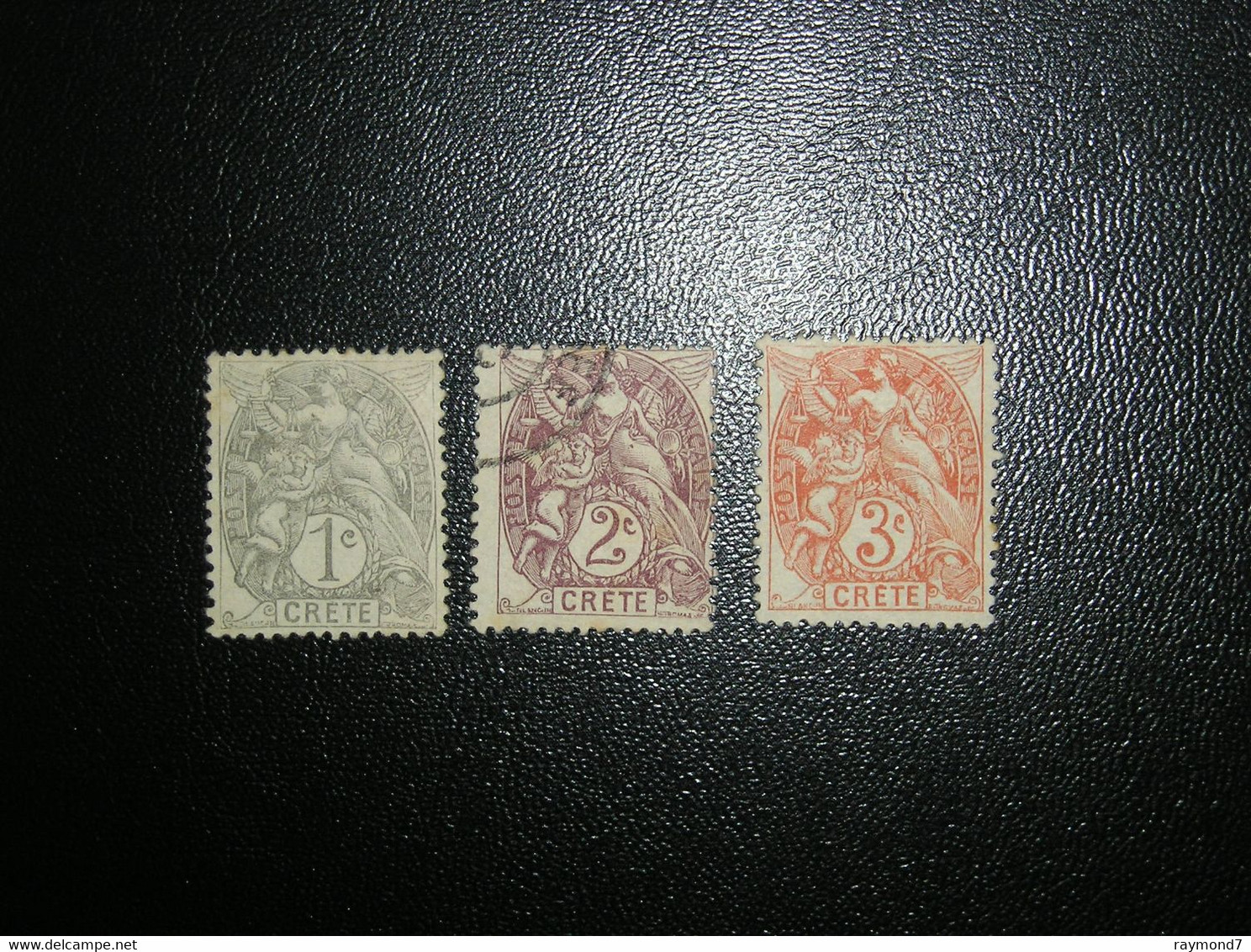 Lot Crete  Timbres Anciens   1 Oblitéré   - 2 Sans Gomme - Sonstige & Ohne Zuordnung