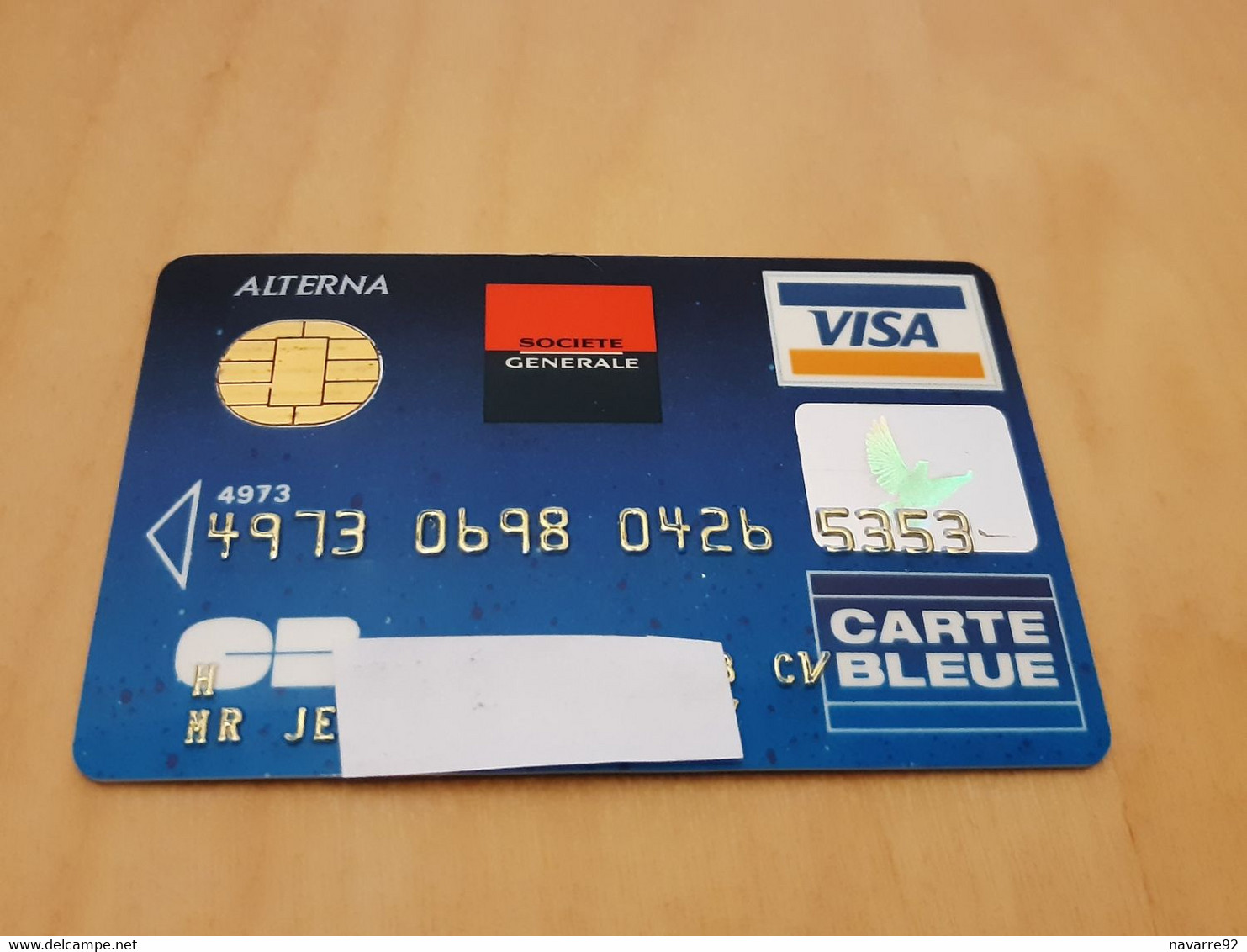 ANCIENNE CARTE A PUCE BANCAIRE SOCIETE GENERALE FIN ANNEES 90 !!! - Disposable Credit Card