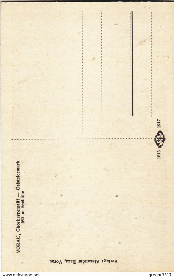 A6832) VORAU - Chroherrenstift - Oststeiermark - Straße U. Tolle Details ALT ! 1917 - Vorau