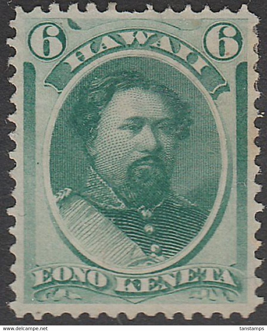 Hawaii 1883 6¢ Kamehameha Stamp Mint No Gum - Hawaï