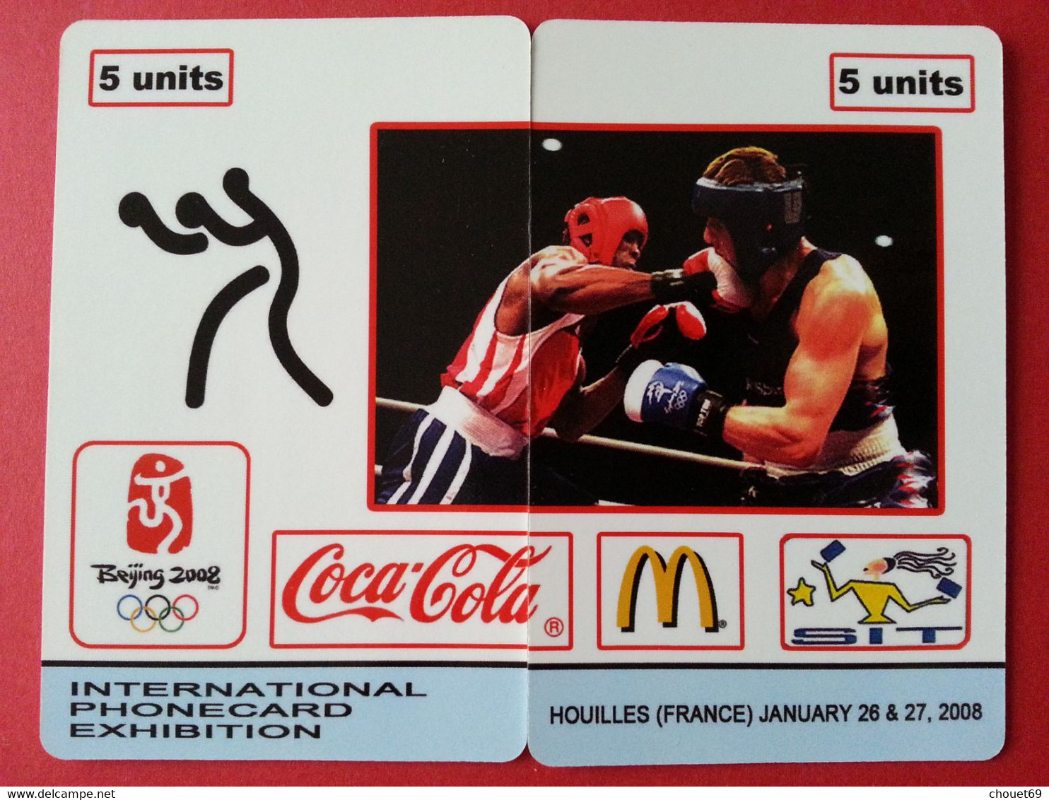 SIT 2008 Houilles JO Coca Cola Mc Donald Boxe 100 Exemplaires Willcom Jeux Olympiques Neuves ((BB0621 - Jeux Olympiques