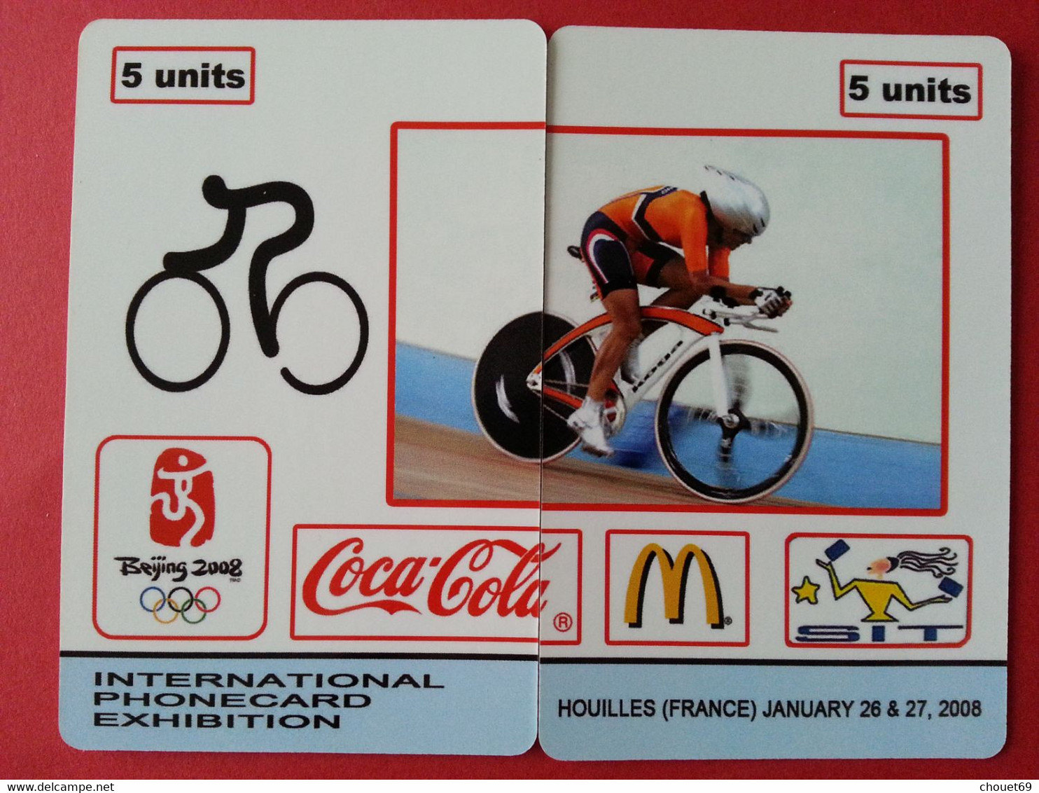 SIT 2008 Houilles JO Coca Cola Mc Donald Cyclisme 100 Exemplaires Willcom Jeux Olympiques Neuve Vélo ((BB0621 - Olympische Spelen