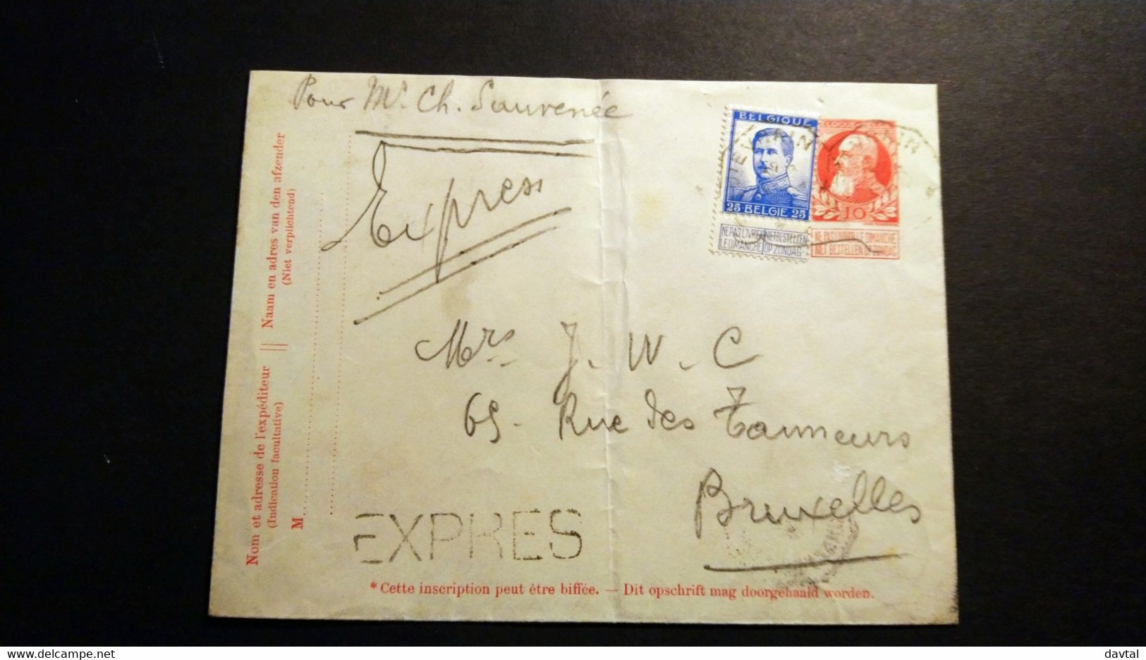 N 125 & N 74  " EXPRES " " Quiévrain " - Enveloppes-lettres