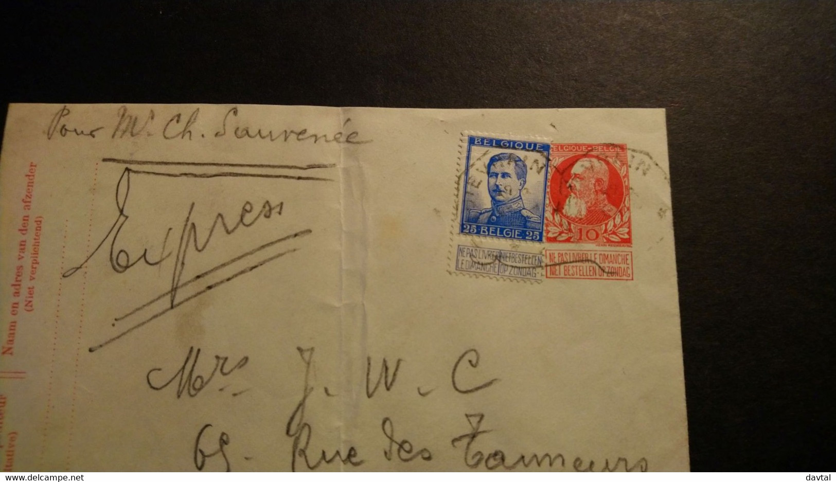 N 125 & N 74  " EXPRES " " Quiévrain " - Letter Covers