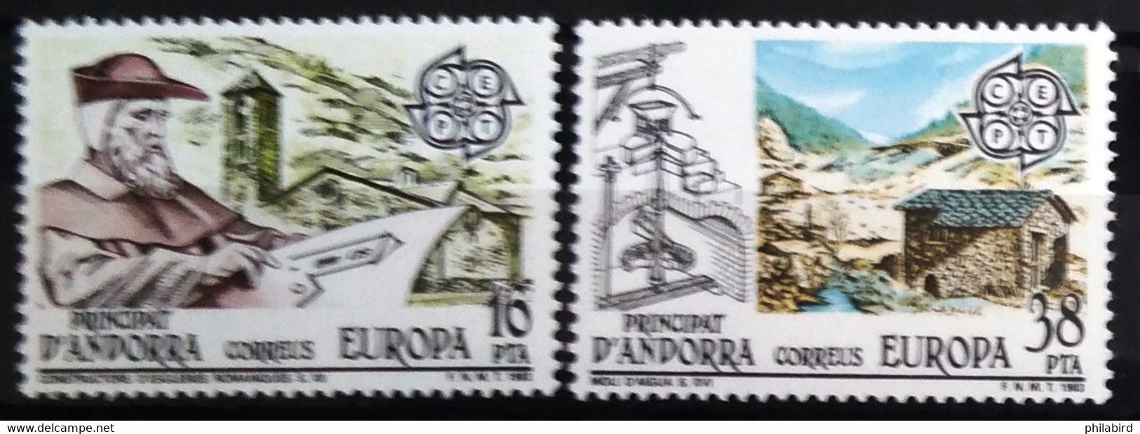 EUROPA 1983 - ANDORRE ESPAGNOL                  N° 158/159                       NEUF* - 1983