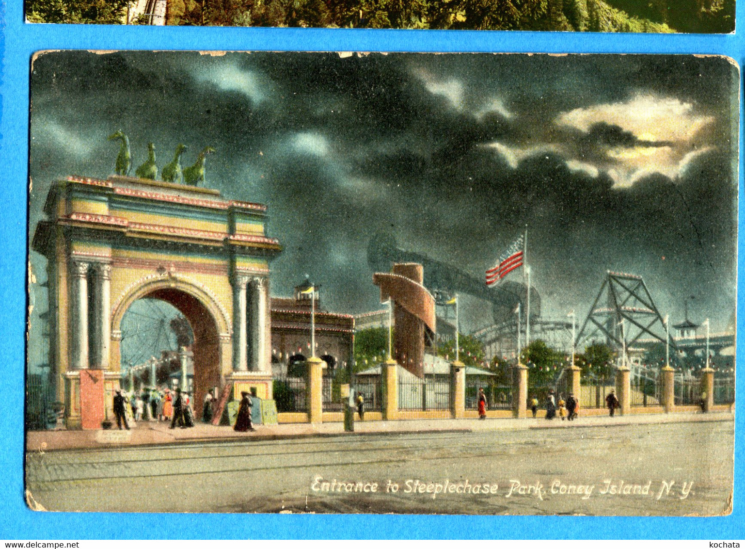 Val070, Entrance To Steeplechase Park, Coney Island NY, Circulée 1910 - Stadi & Strutture Sportive