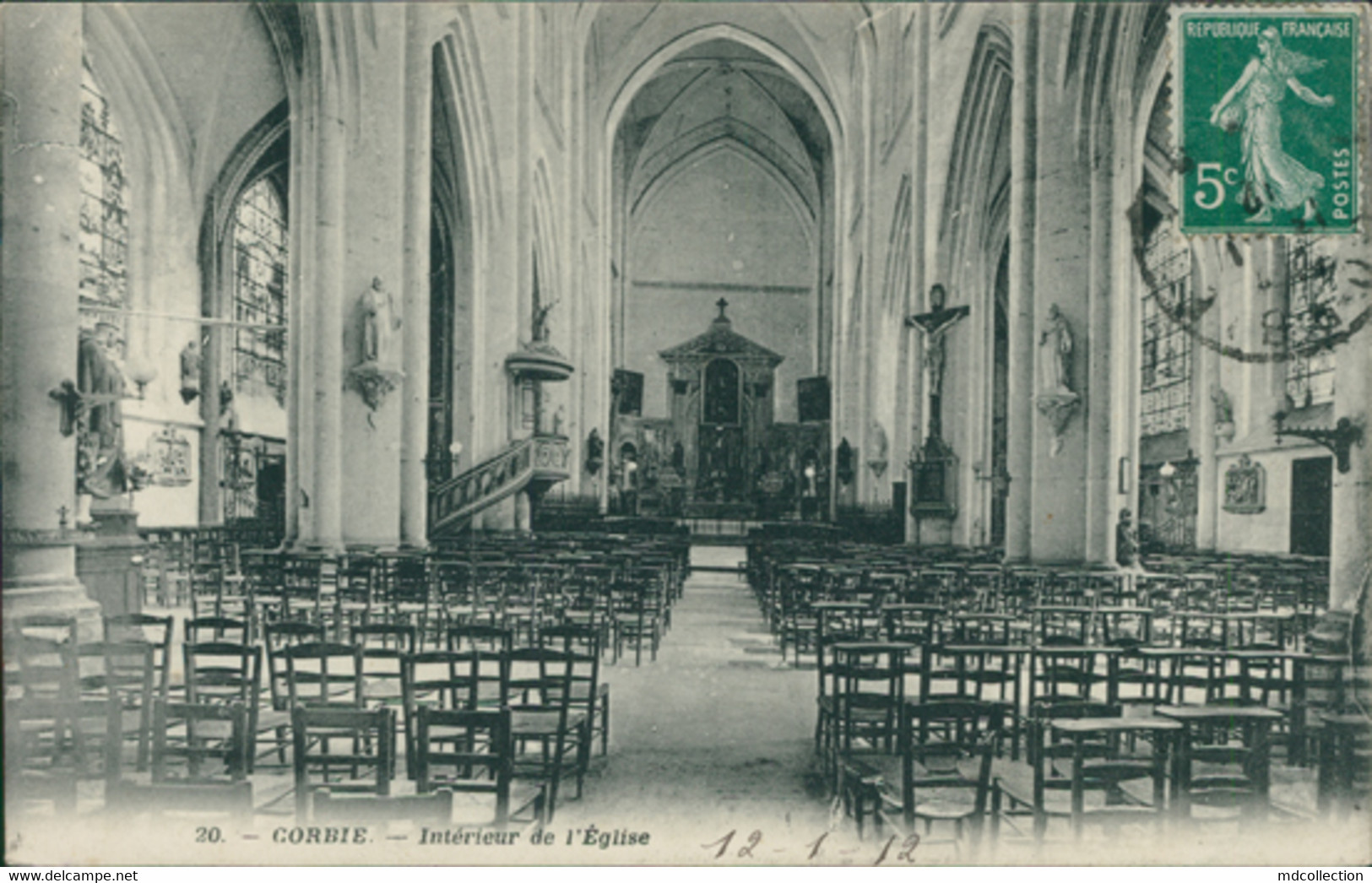 80 CORBIE / Intérieur De L'Eglise / - Corbie