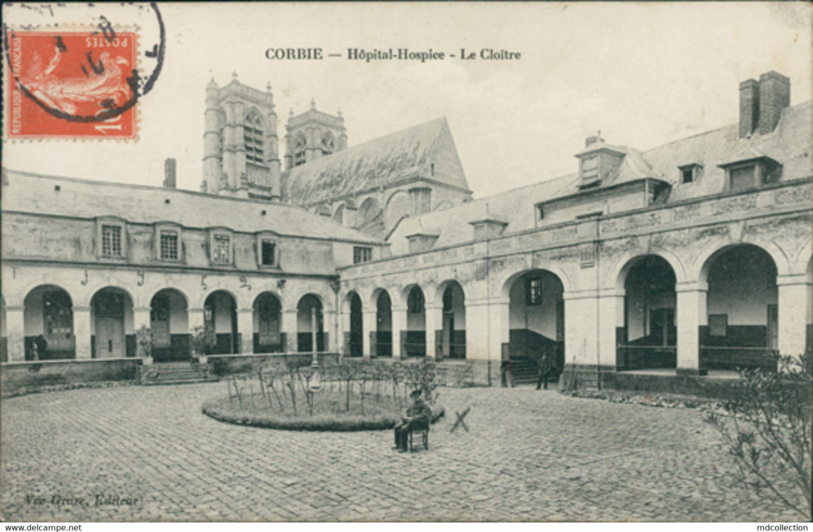 80 CORBIE / Hôpital Hospice - Le Cloitre / CARTE ANIMEE - Corbie