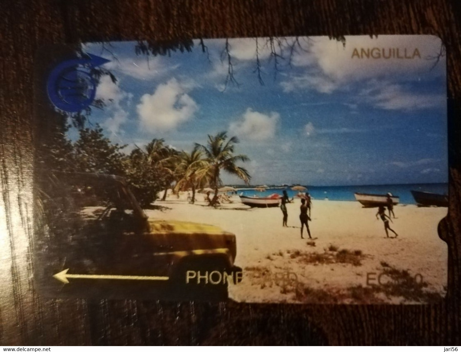 ANGUILLA  GPT    $10,-  FIRST ISSUE  1CAGB DEEP NOTCH      USED CARD  ** 6851** - Anguilla