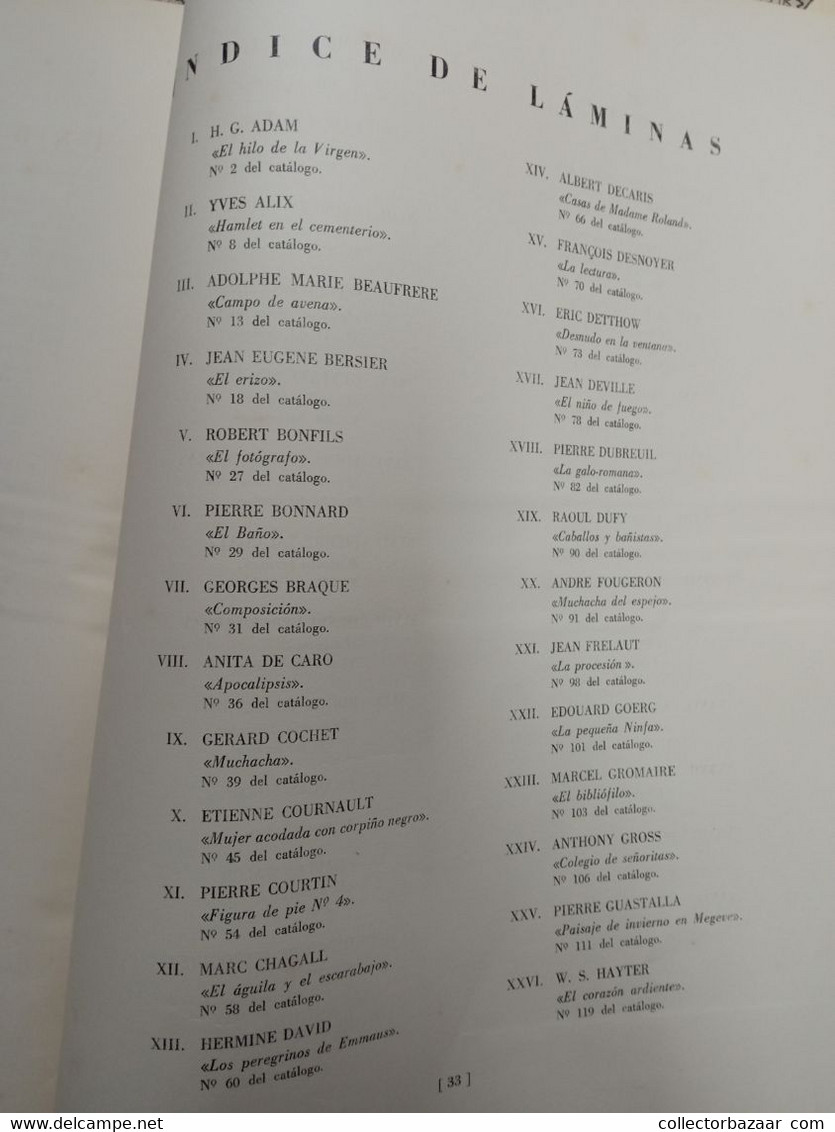 Exposition Des Graveurs Français Contemporains Montevideo Uruguay 1947 Texte Descriptif Et 53 Planches - Kunst, Vrije Tijd