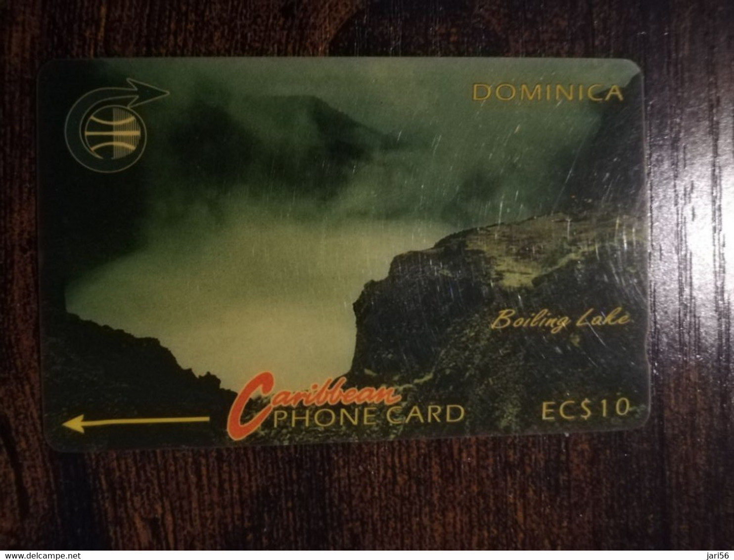 DOMINICA / $10,- GPT CARD  4CDMA  BOILING LAKE  /ON WHITE      Fine Used Card  ** 6864 ** - Dominica