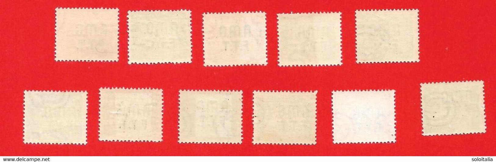 1947-49 (5-15) Segnatasse Del 1947-52 Sovrastampati Su Due Righe - Nuovo MNH LEGGI BENE - Postage Due