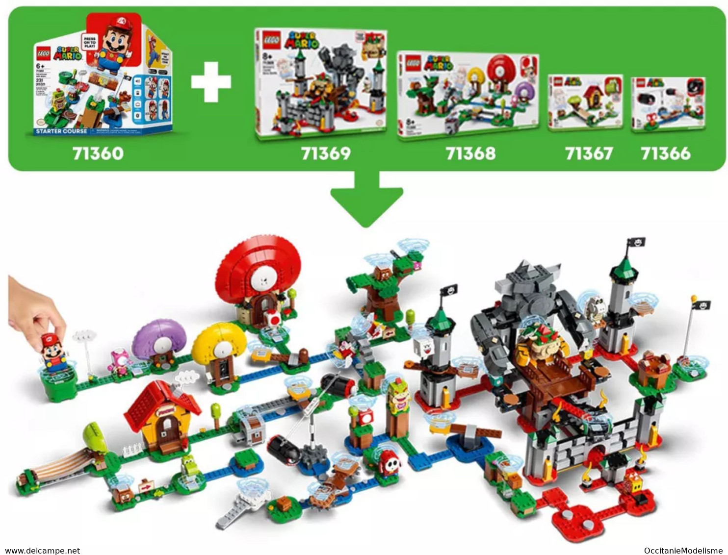 Lego Super Mario - LA CHUTE DE THWOMP Ensemble D'extension Réf. 71376 NBO Neuf - Non Classificati