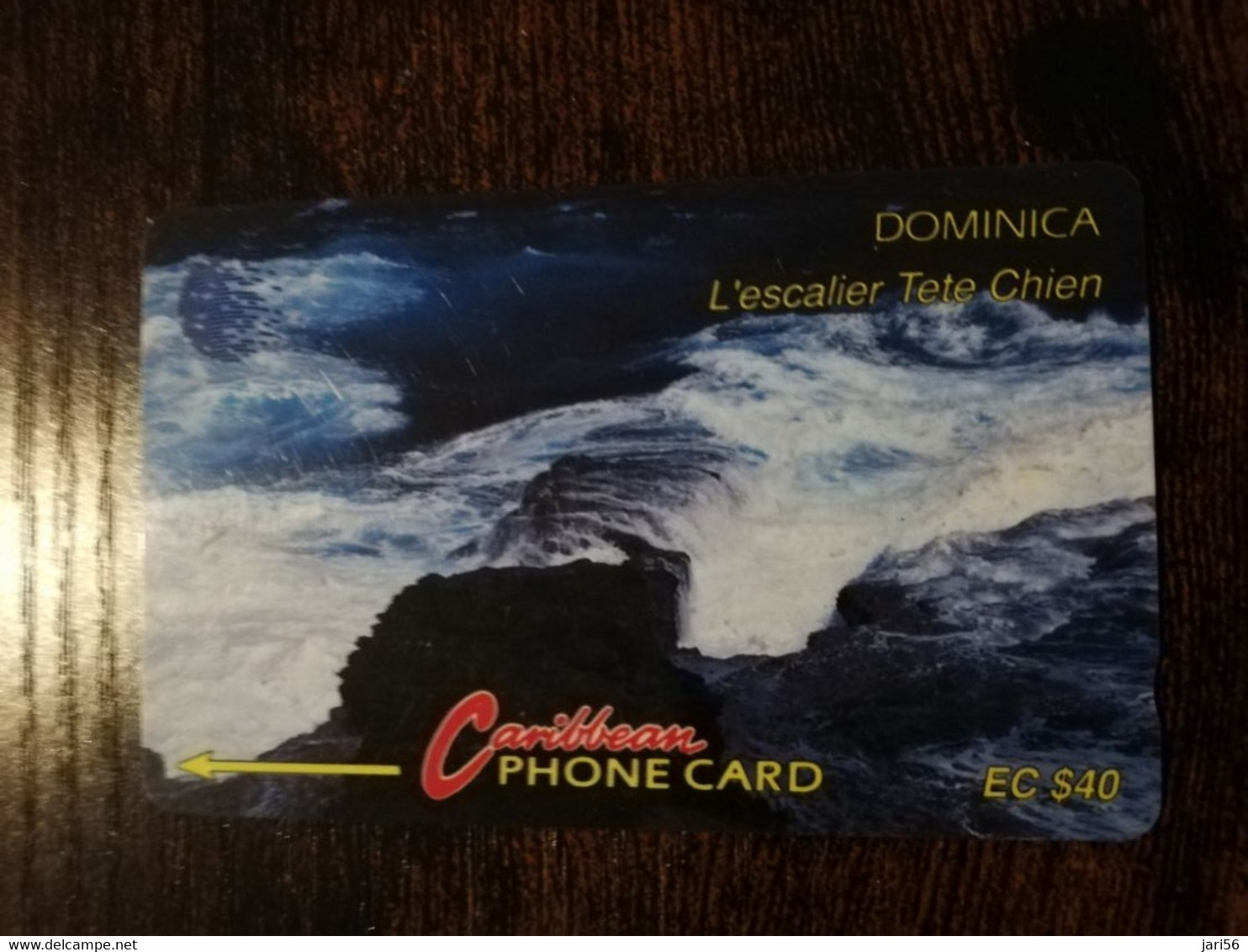 DOMINICA / $40,- GPT CARD  6CDMC  LESCALIER TETE CHIEN        Fine Used Card  ** 6871 ** - Dominique