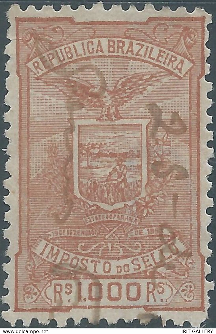 Brasil - Brasile - Brazil,Revenue Stamp Tax Fiscal,STAMP DUTY,1000R , Used - Service