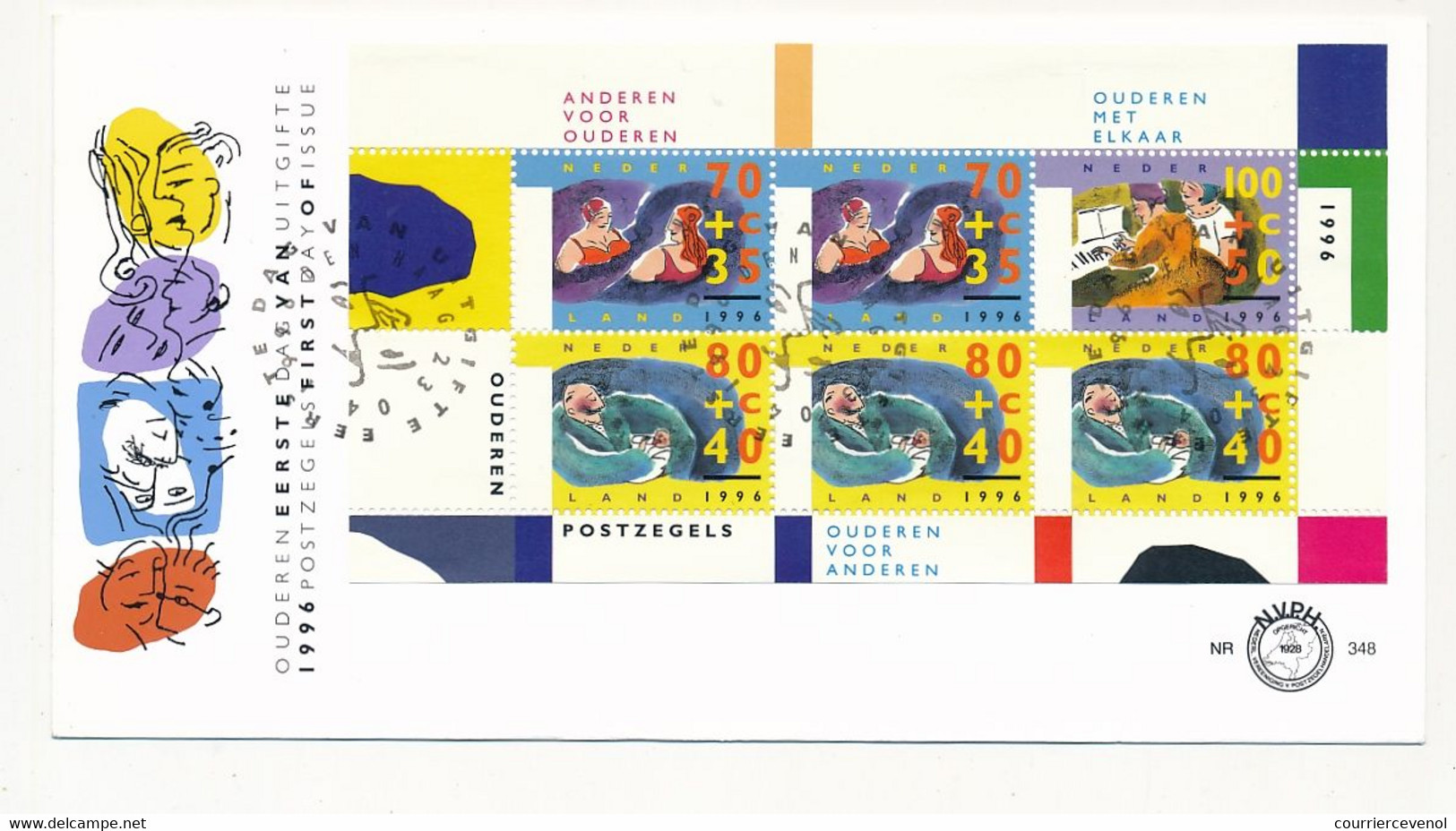 PAYS BAS - 2 Env. FDC - "Summerstamps - Social Participation Of Elderly People" - 1996 - FDC