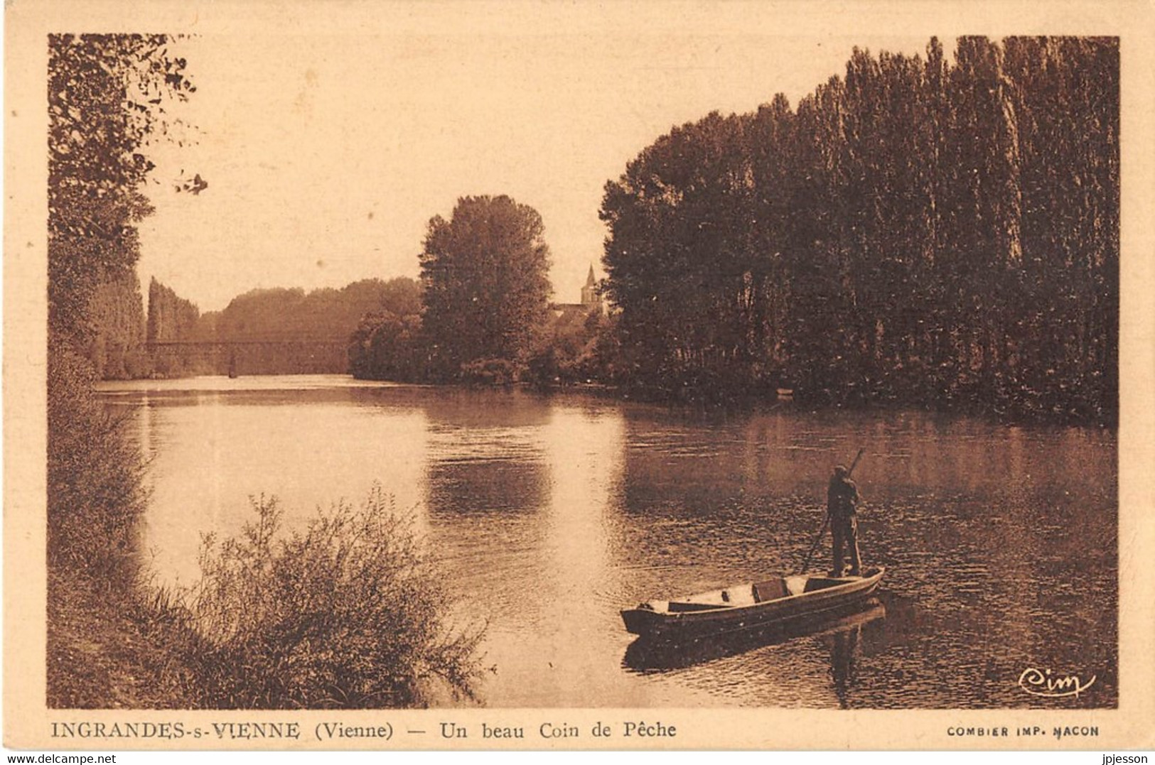 VIENNE  86  INGRANDES SUR VIENNE - UN BEAU COIN DE PECHE - BARQUE - Ingrandes