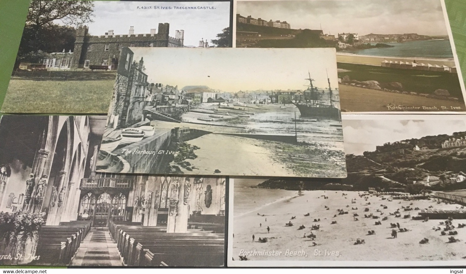 England,..........“ St. Ives “.................Five Vintage Postcards - St.Ives